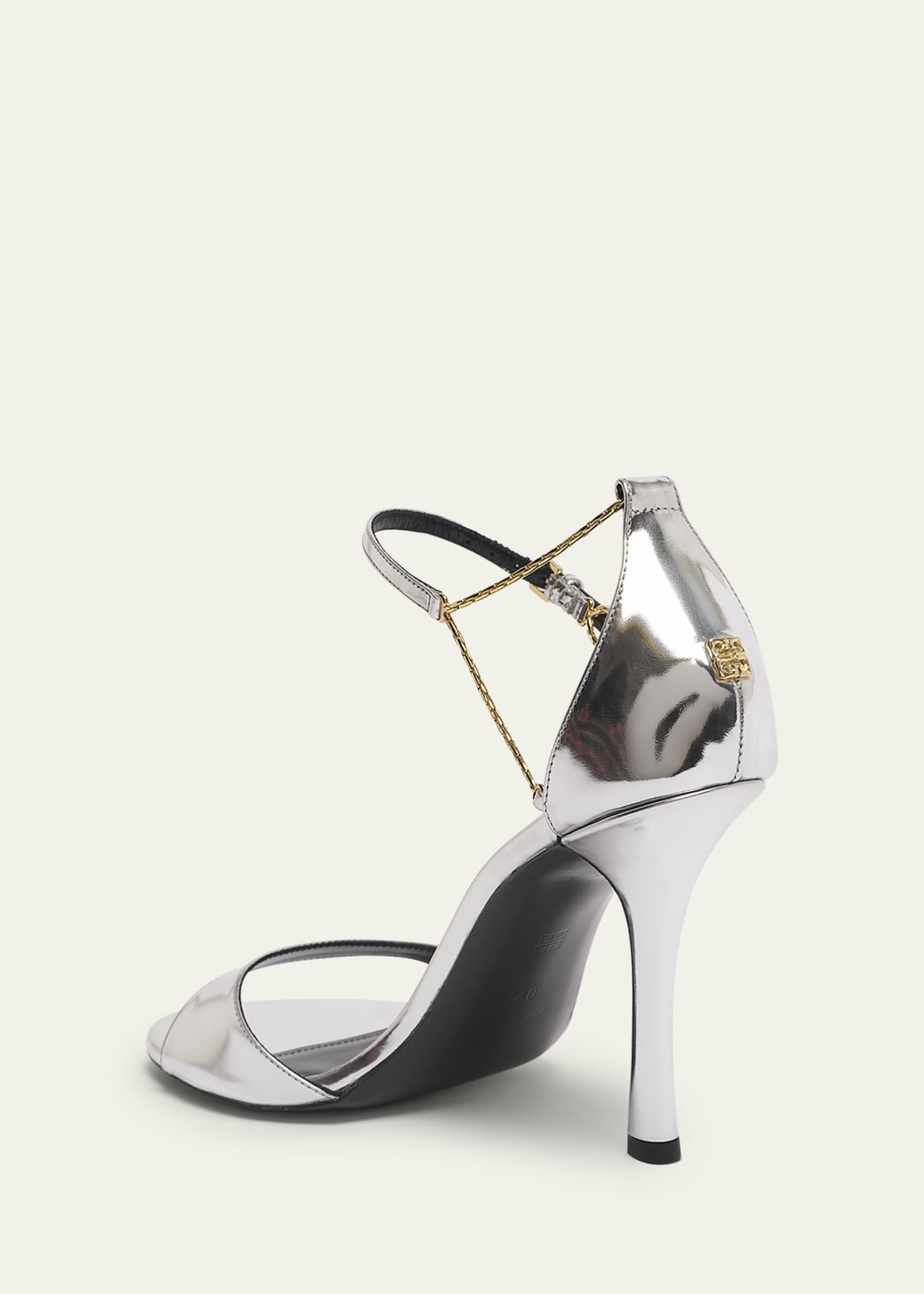 Givenchy Liquid 4G Metallic Ankle-Strap Sandals - Bergdorf