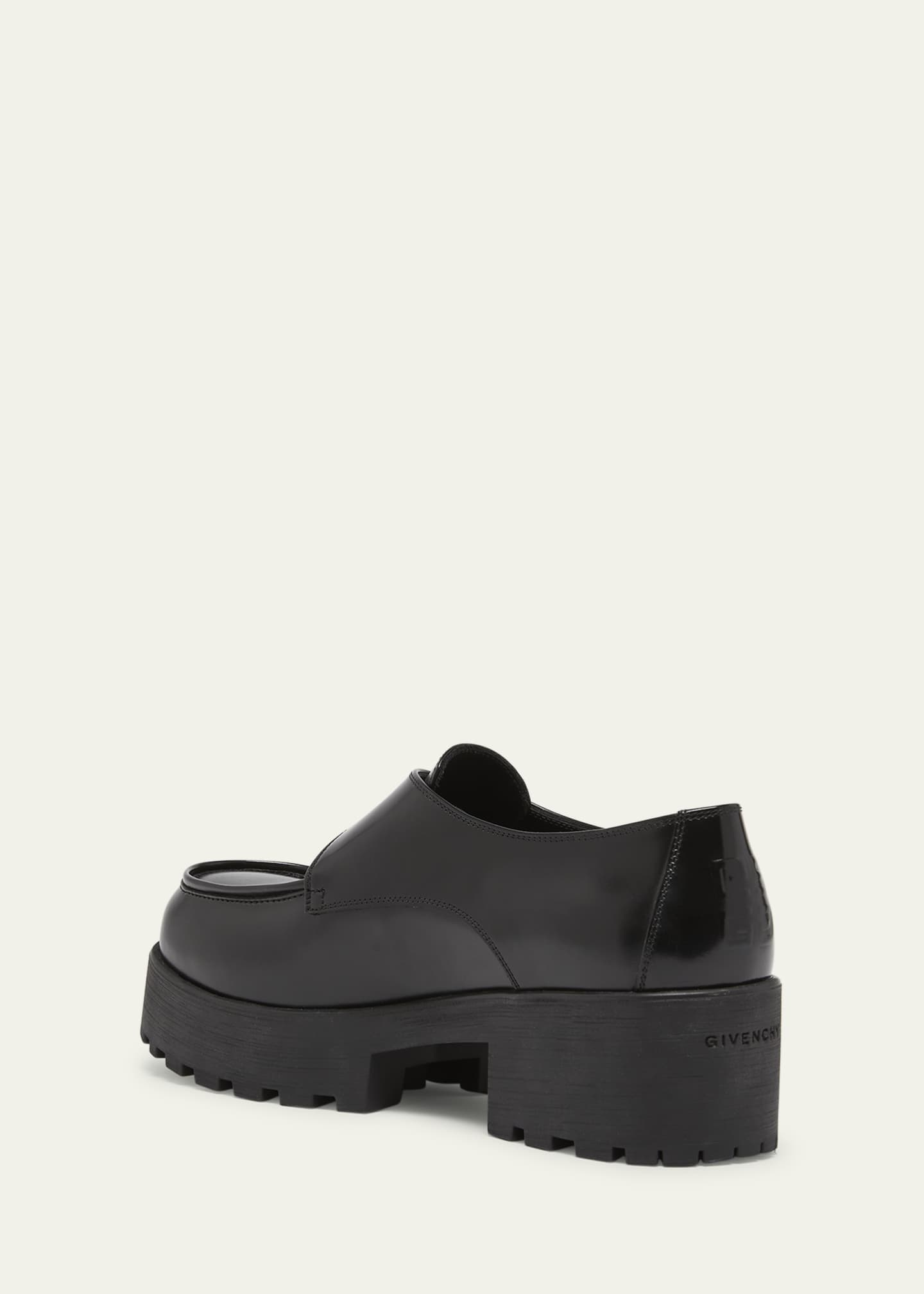 Givenchy Voyou Leather Monk Platform Loafers Image 2 of 3
