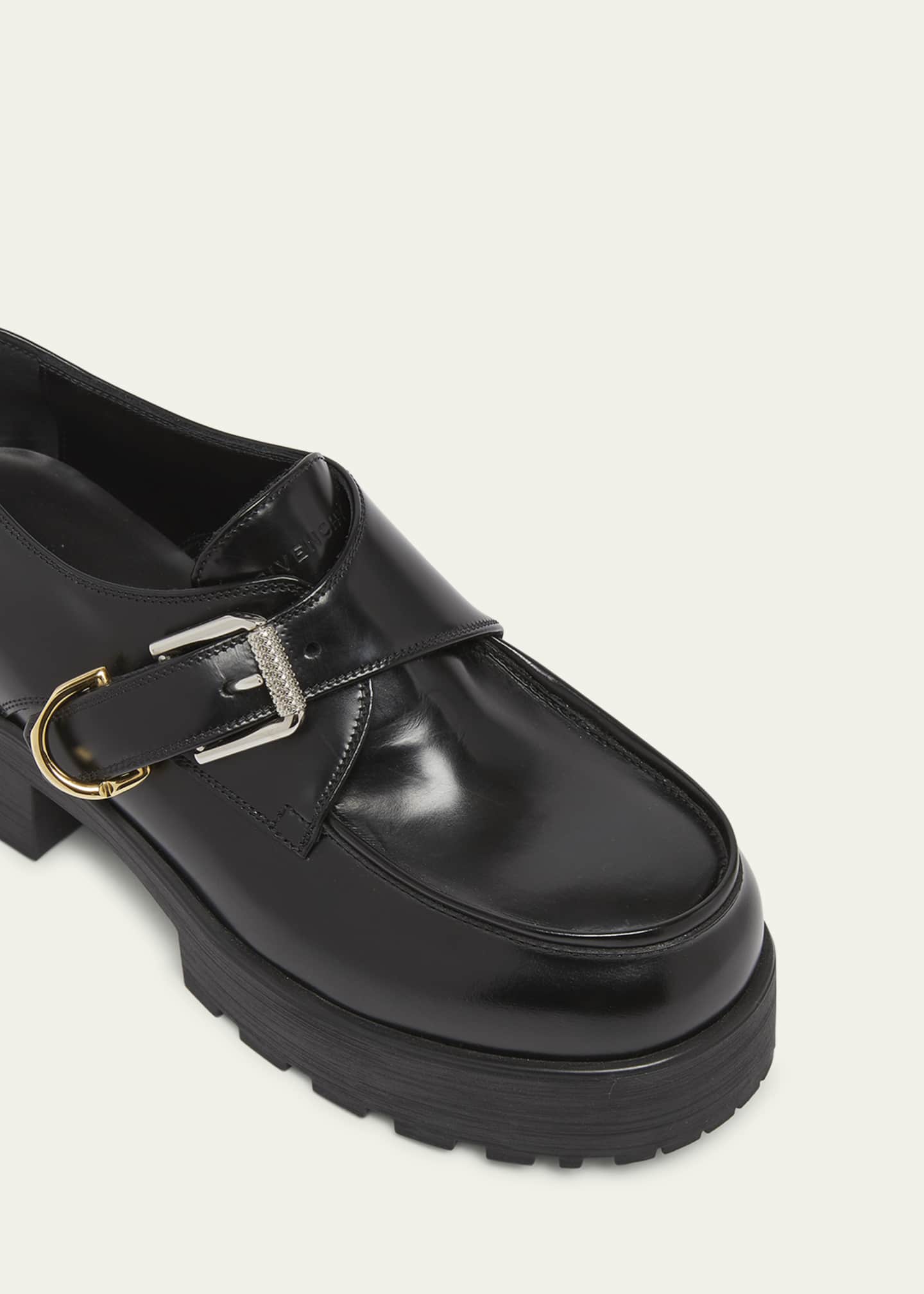Givenchy Voyou Leather Monk Platform Loafers Image 3 of 3
