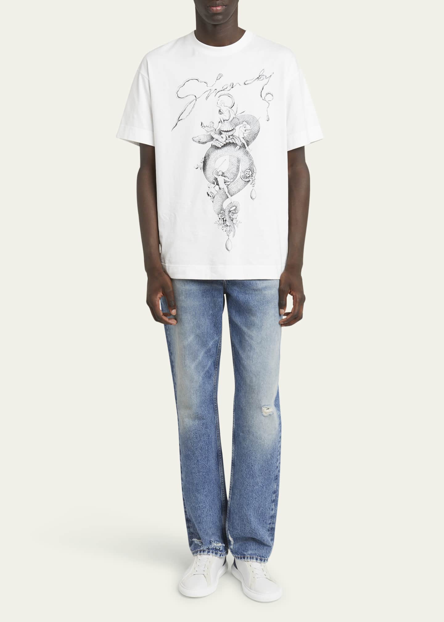 Givenchy Men's G Set Lamb Leather Sneakers Image 3 of 5
