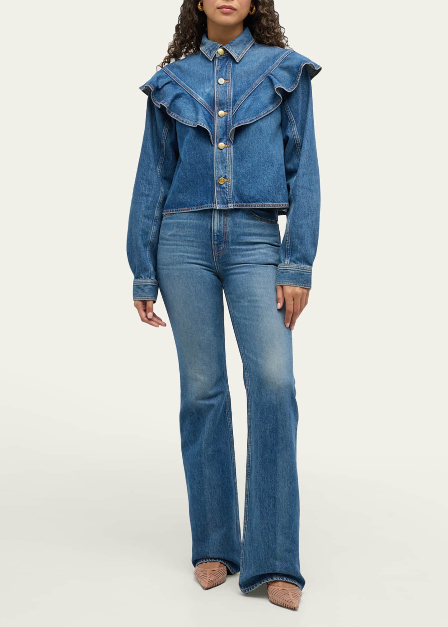 Ulla Johnson The Mathilde Denim Shirt Image 2 of 5
