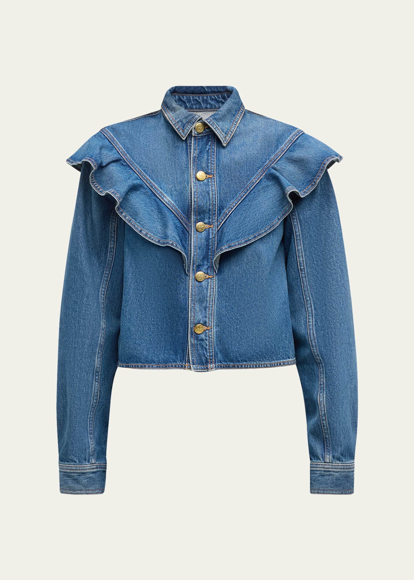 Ulla Johnson The Mathilde Denim Shirt Image 1 of 5