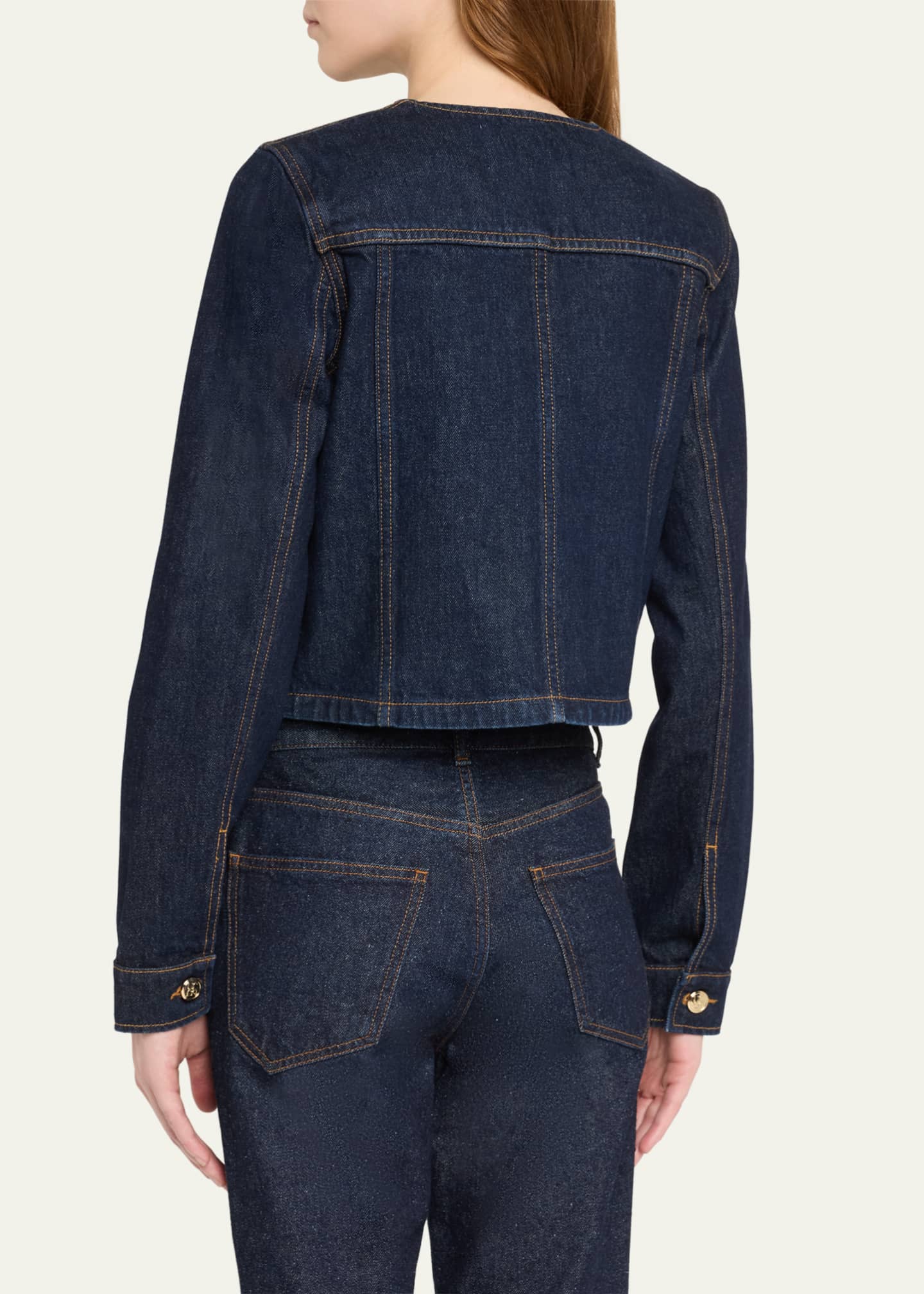 Ulla Johnson The Sabine Tailored Denim Jacket Image 3 of 5