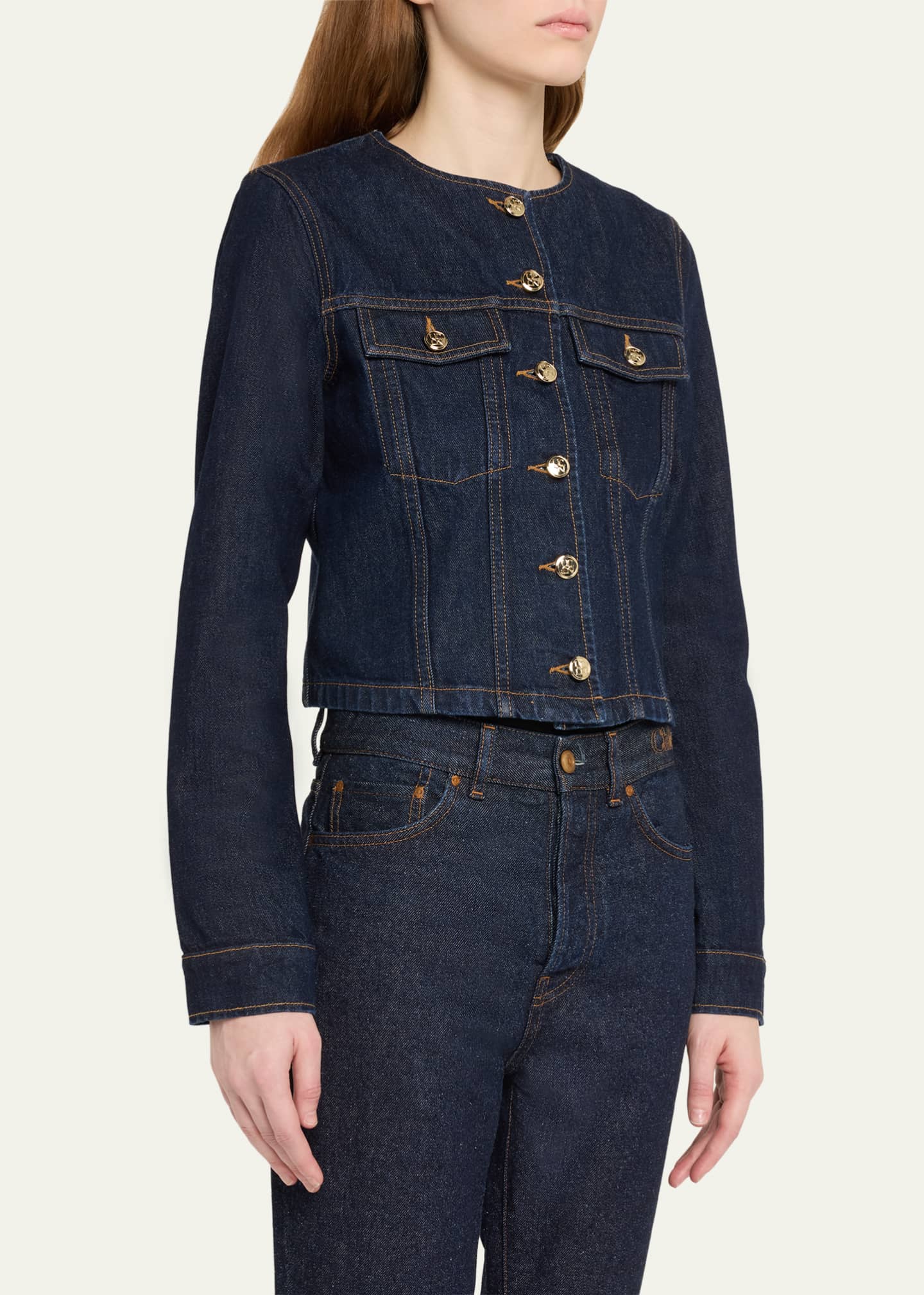 Ulla Johnson The Sabine Tailored Denim Jacket Image 4 of 5