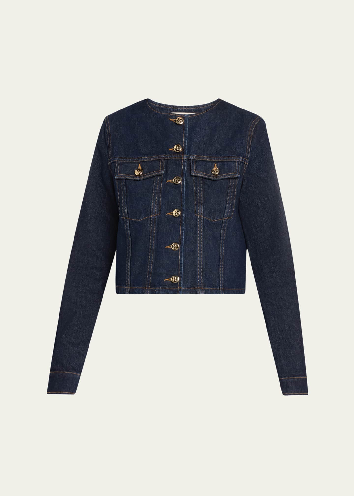 Ulla Johnson The Sabine Tailored Denim Jacket Image 1 of 5