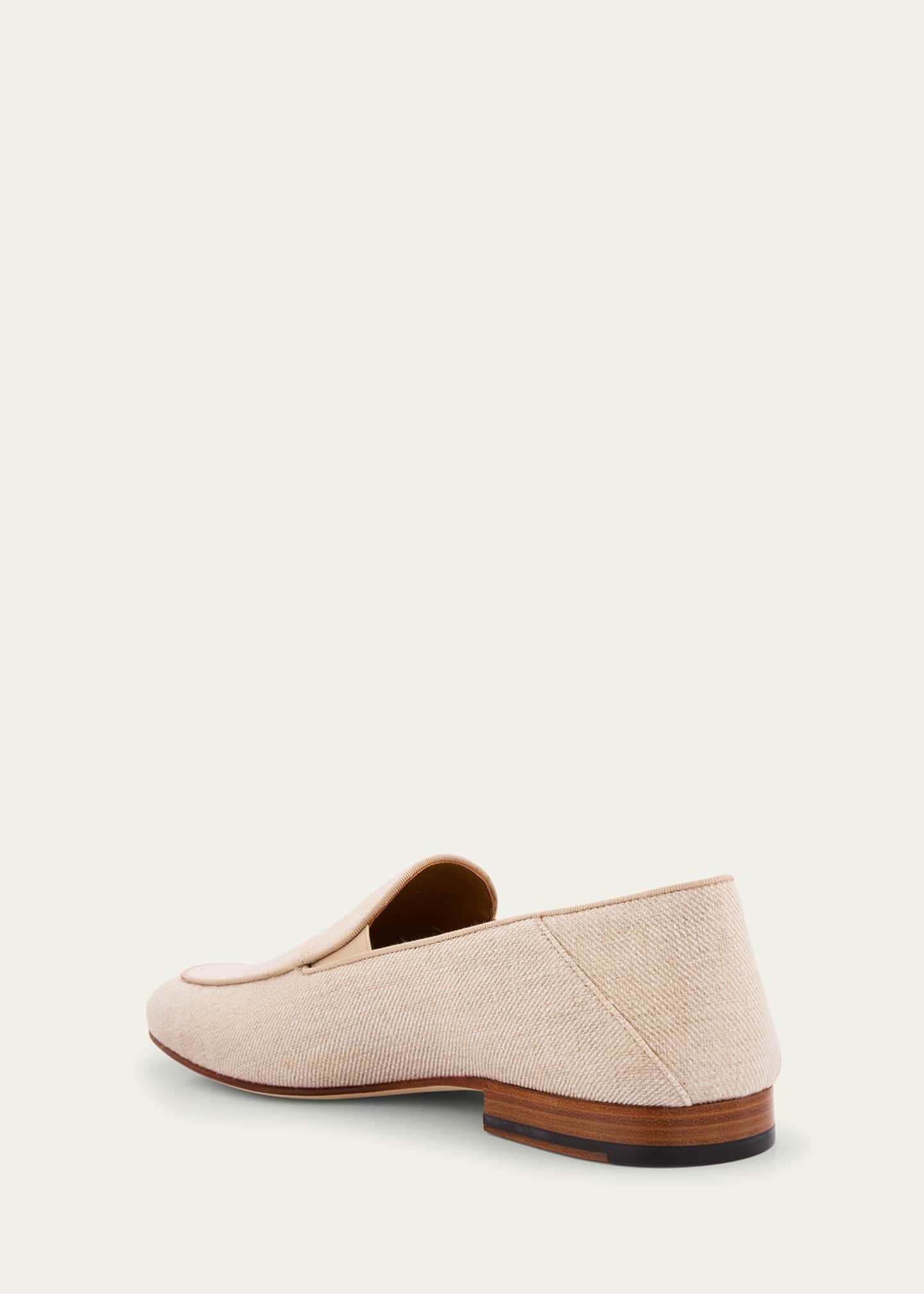 Stuart Weitzman Men's Briggs Linen Venetian Loafers Image 4 of 6