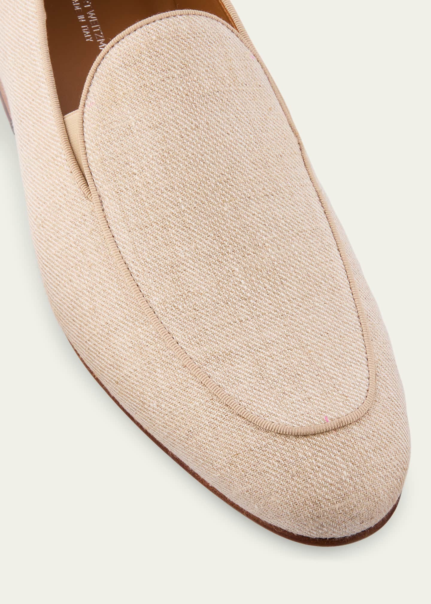 Stuart Weitzman Men's Briggs Linen Venetian Loafers Image 5 of 6