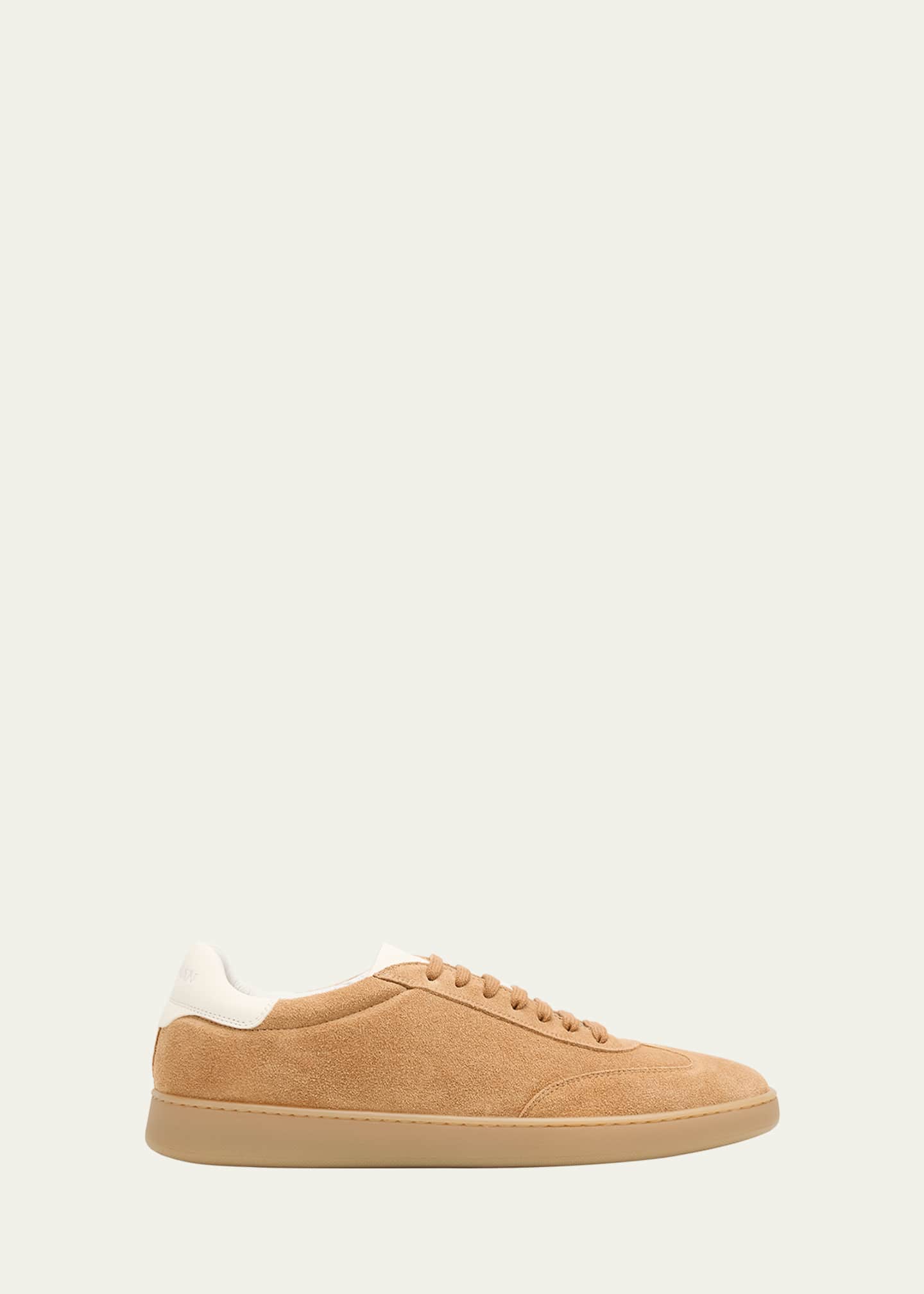 Stuart Weitzman Men's Banner Suede Wingtip-Toe Low-Top Sneakers Image 1 of 4