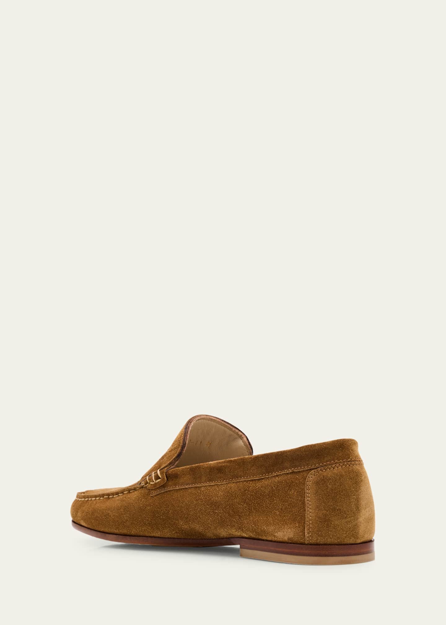 Stuart Weitzman Men's Brady Suede Penny Loafers Image 4 of 6