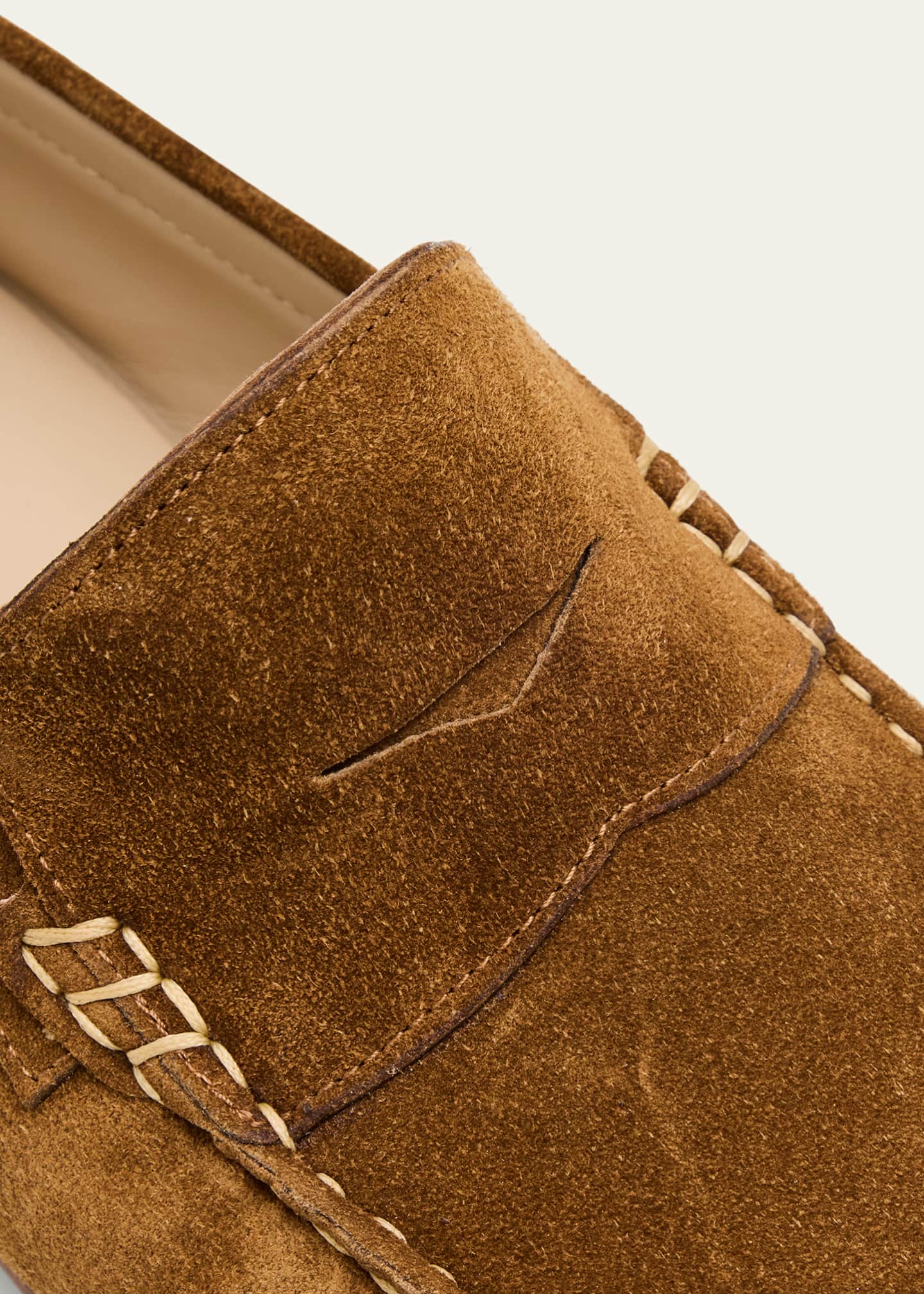 Stuart Weitzman Men's Brady Suede Penny Loafers Image 6 of 6