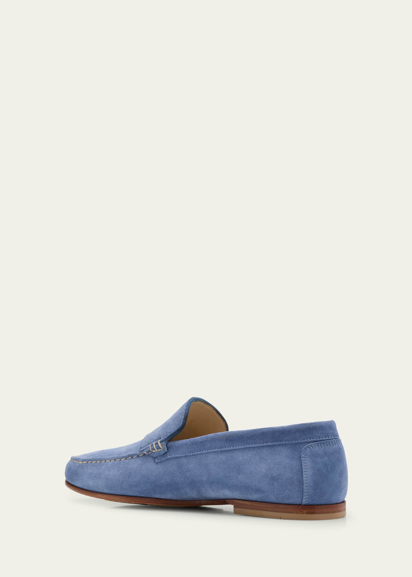 Stuart Weitzman Men's Brady Suede Penny Loafers Image 4 of 6
