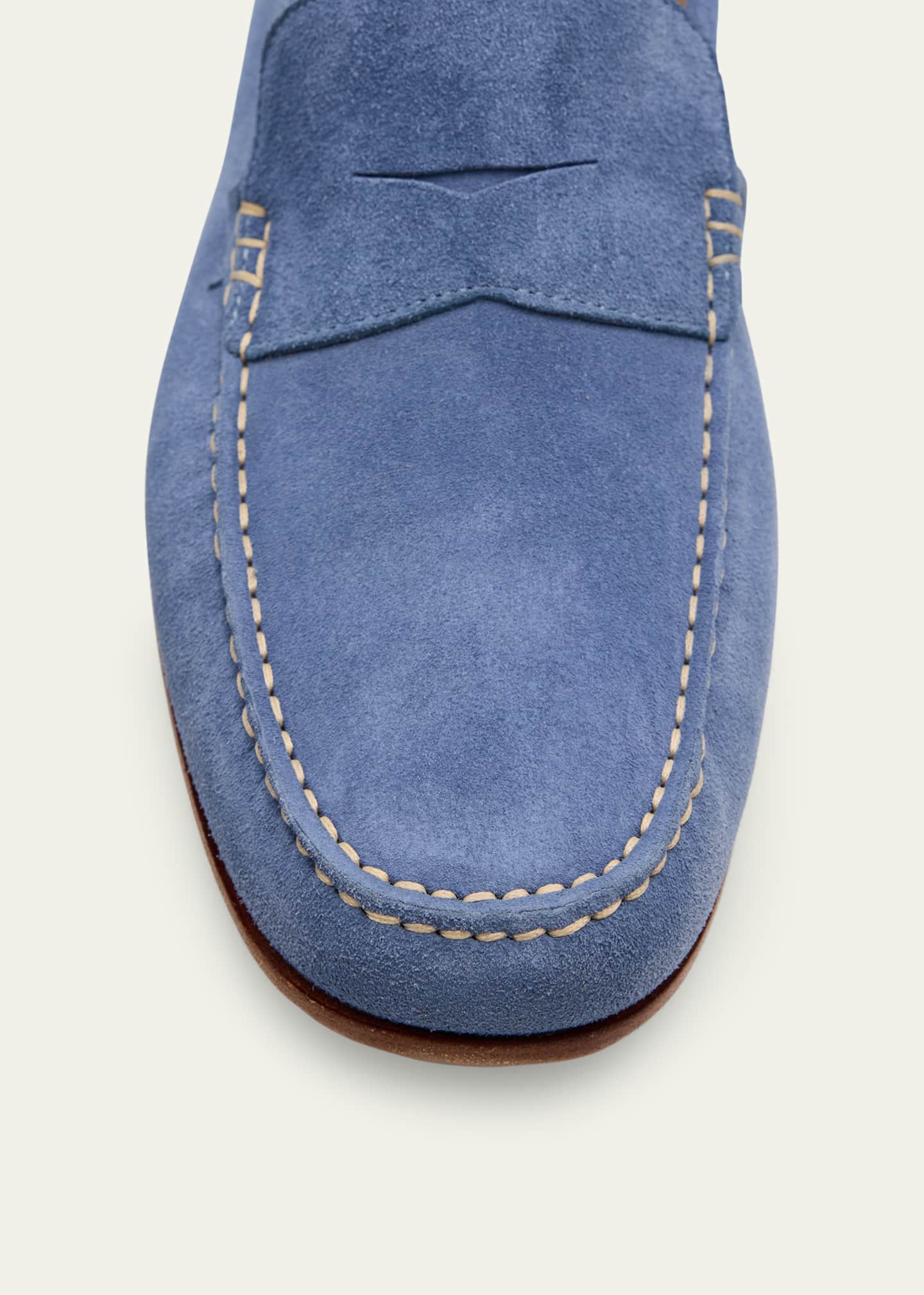 Stuart Weitzman Men's Brady Suede Penny Loafers Image 5 of 6