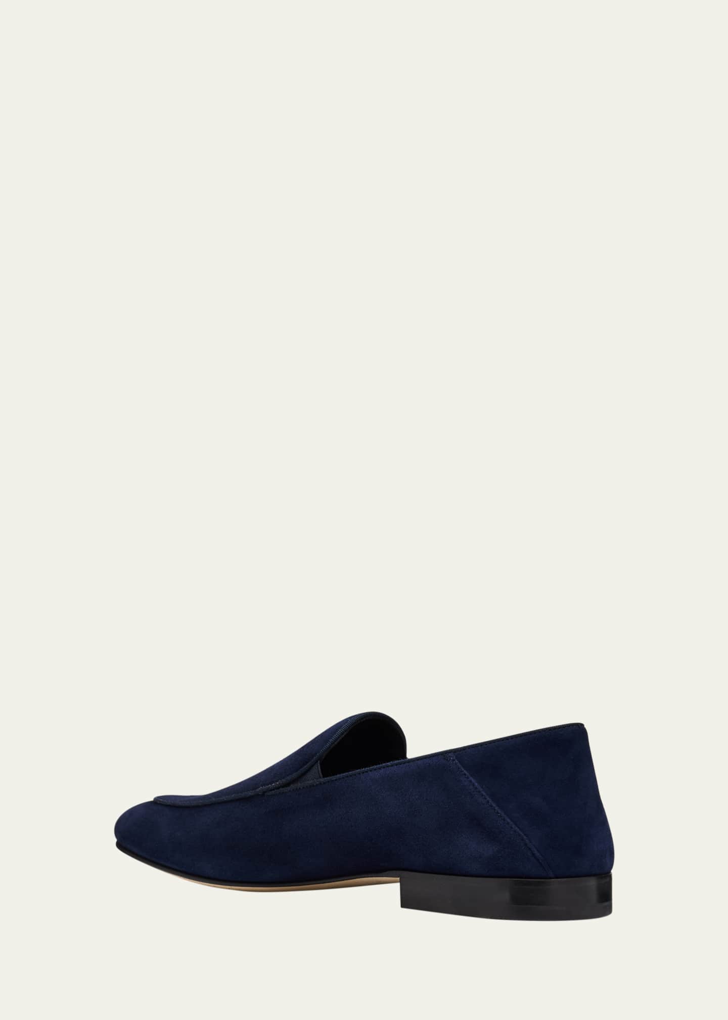 Stuart Weitzman Men's Briggs Suede Venetian Loafers Image 4 of 6