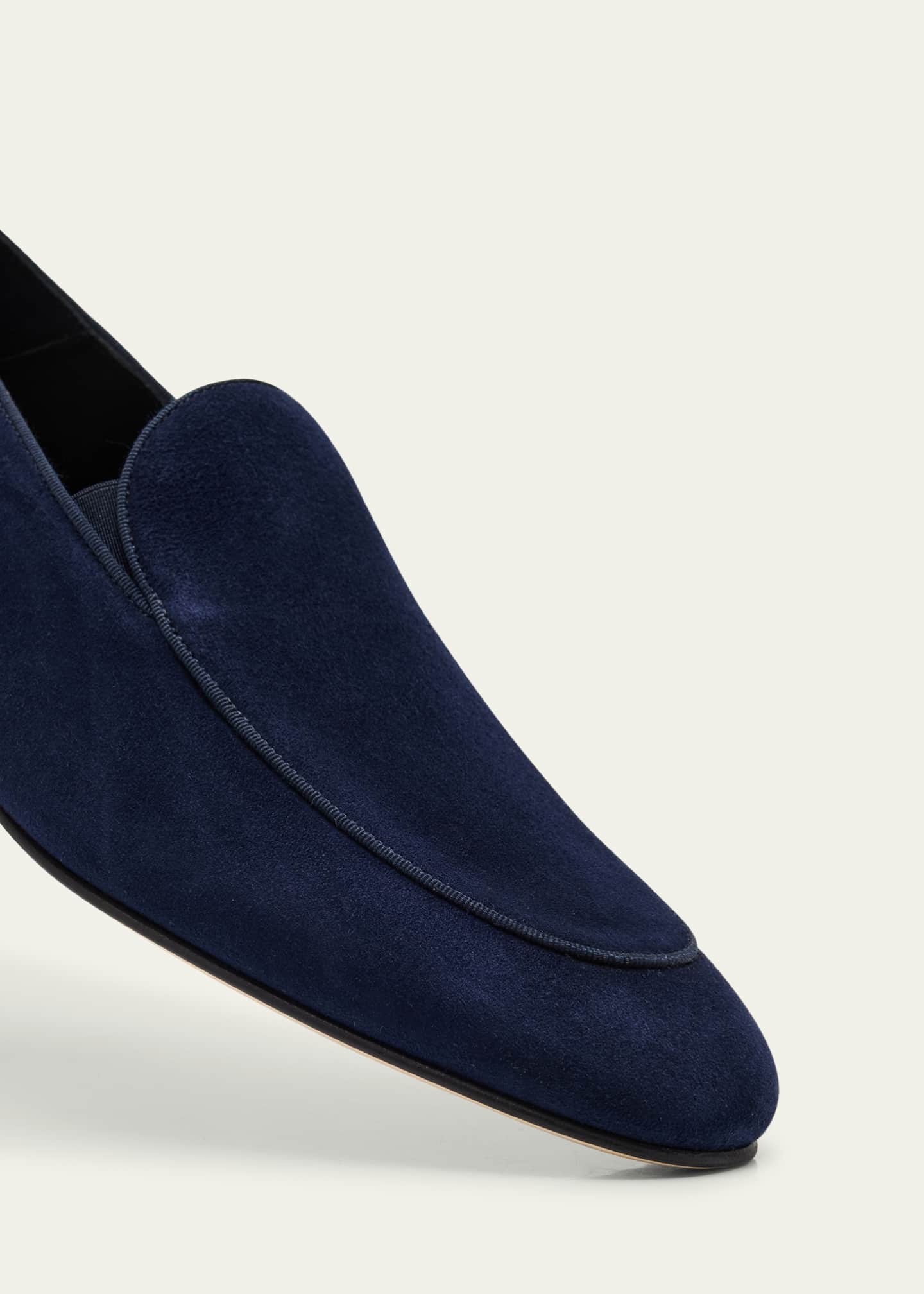 Stuart Weitzman Men's Briggs Suede Venetian Loafers Image 5 of 6