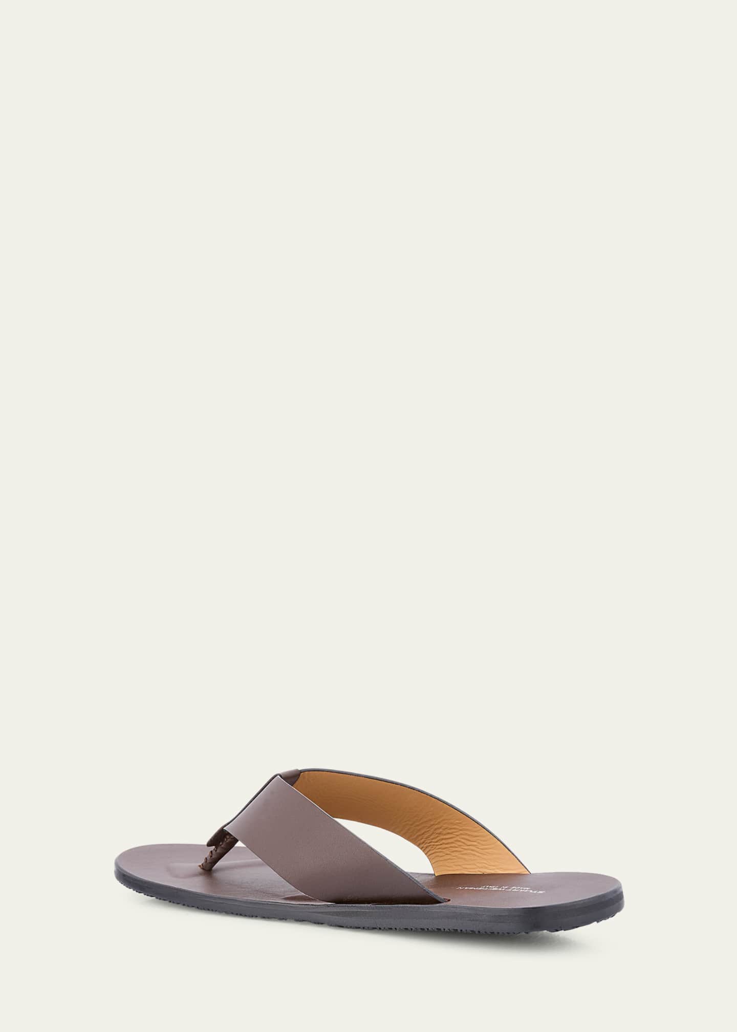 Stuart Weitzman Men's Bastian Padded Leather Flip-Flops Image 4 of 6