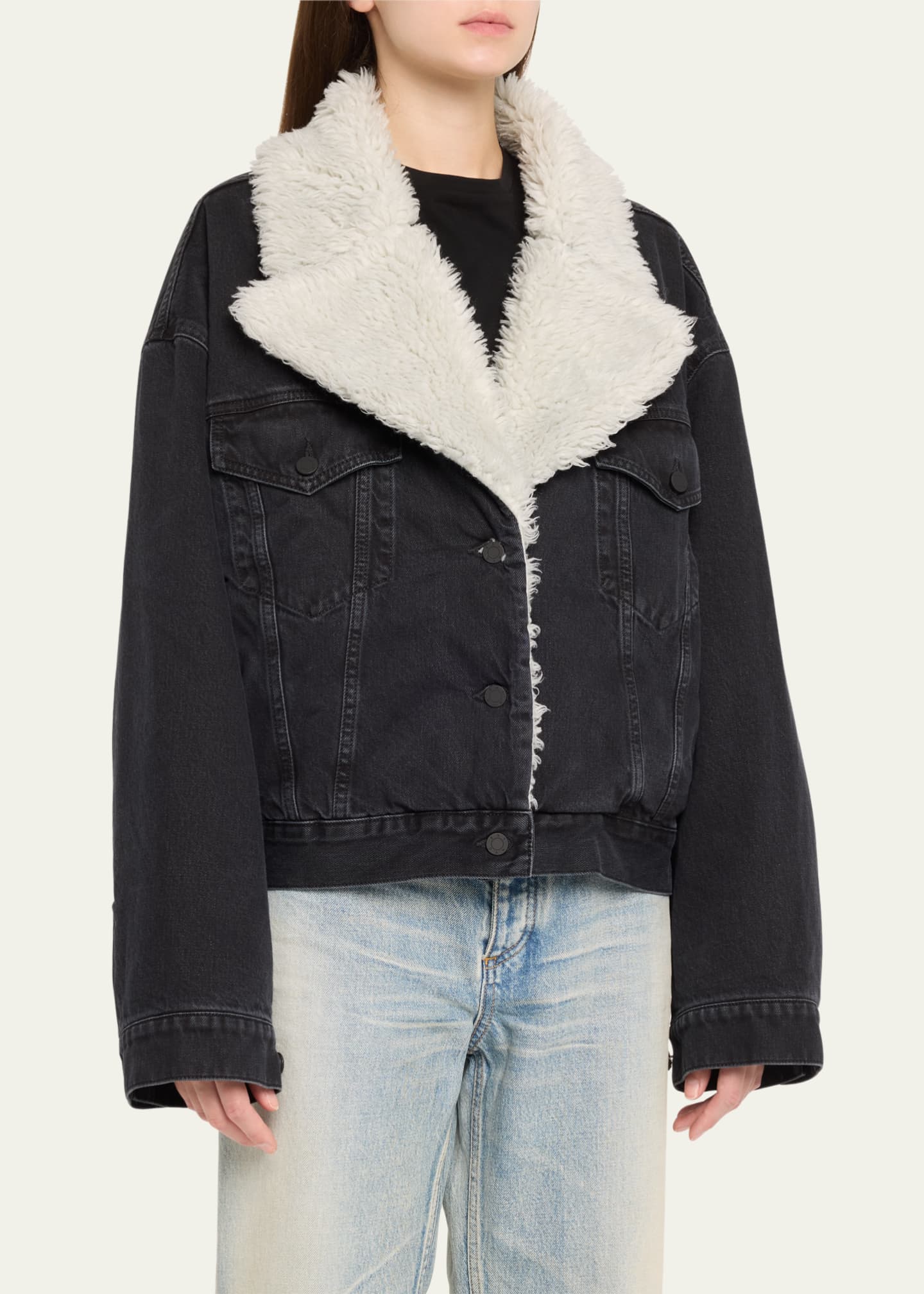 Teddy trucker jacket new arrivals