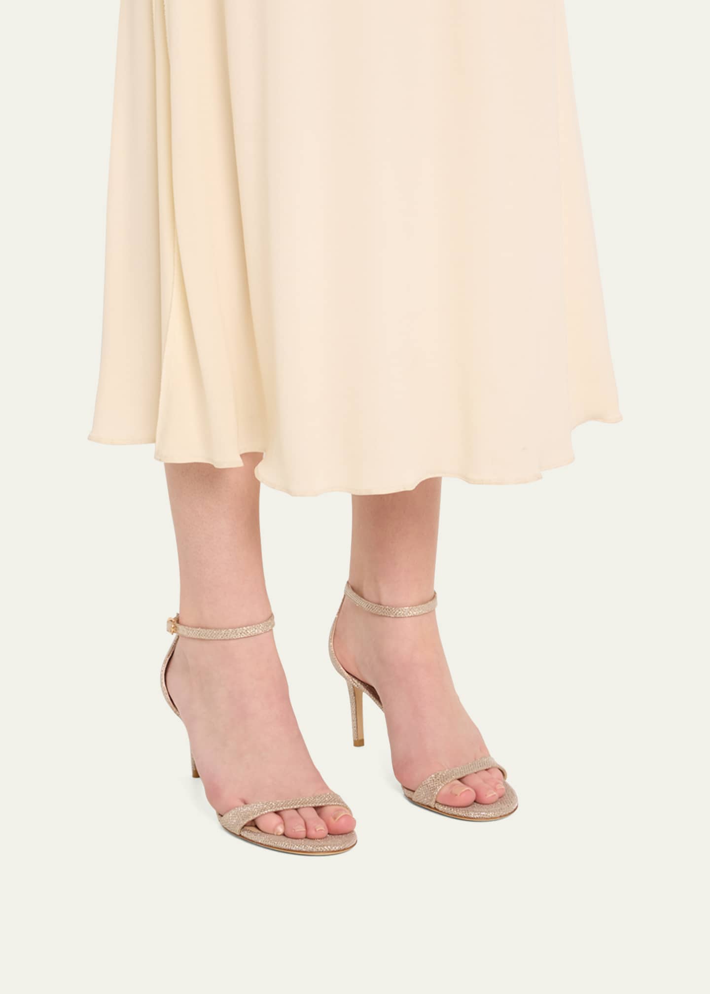 Nudist II Metallic Ankle-Strap Sandals