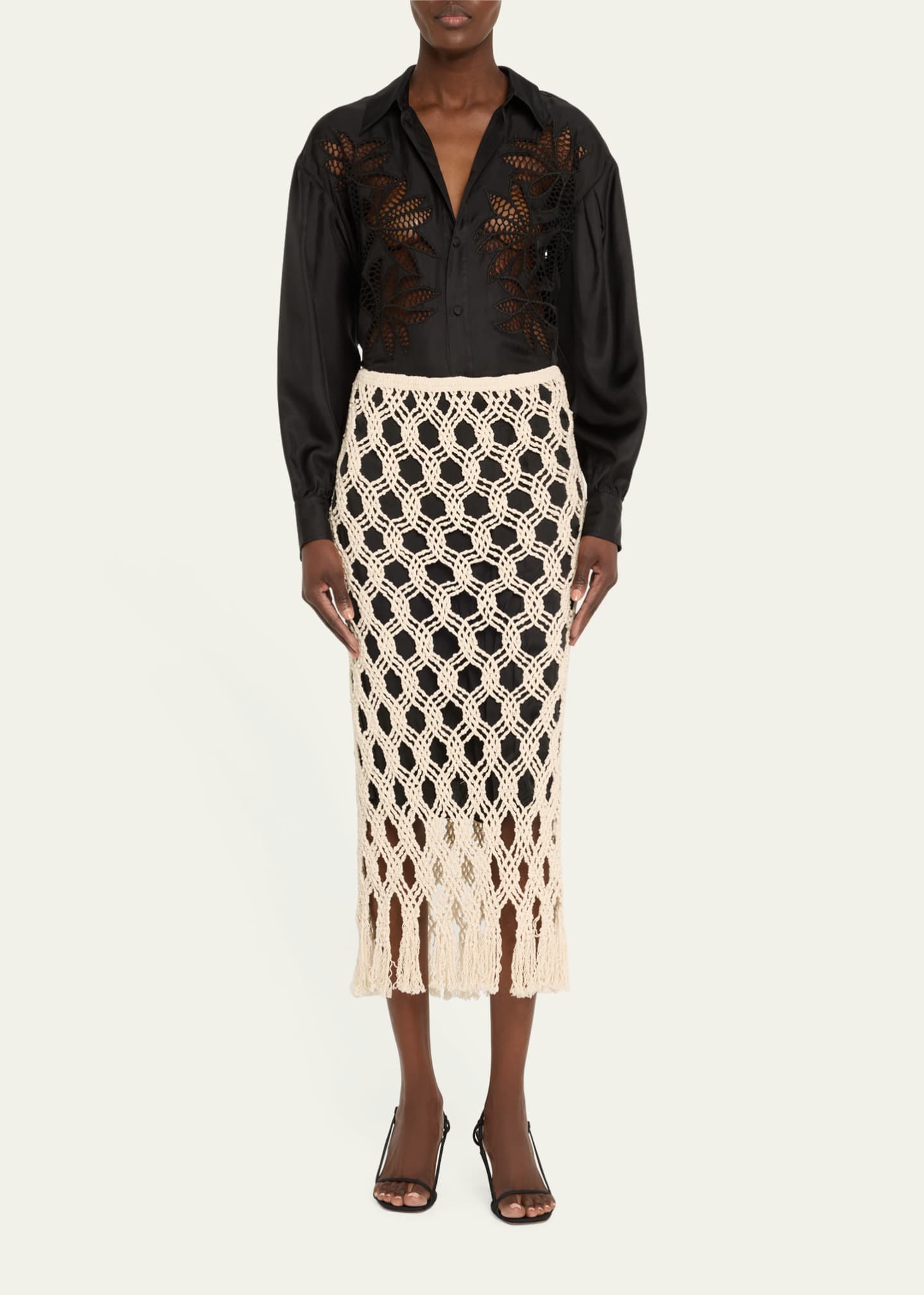Diotima Sparrow Macrame Midi Skirt Image 2 of 5