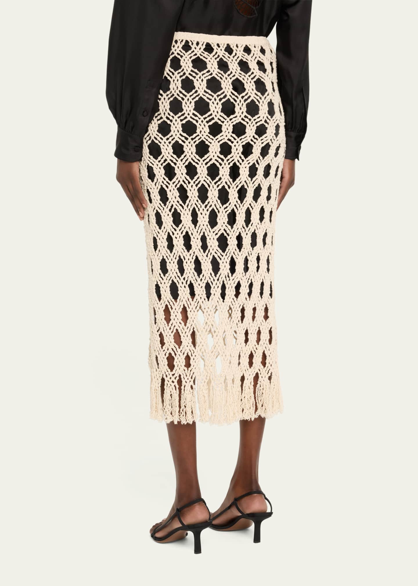 Diotima Sparrow Macrame Midi Skirt Image 3 of 5