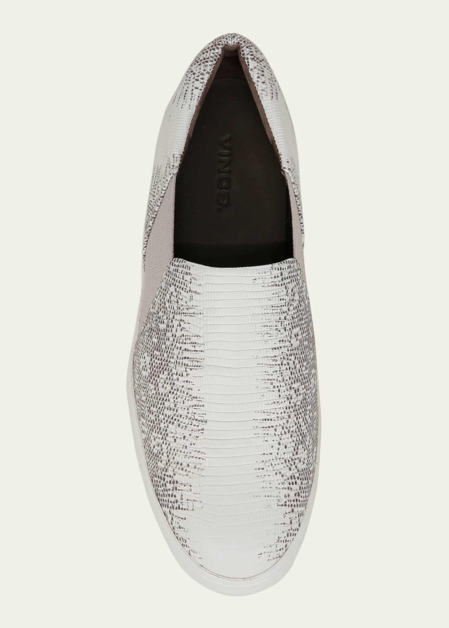 Vince Warren Snake-Embossed Leather Platform Sneakers Image 4 of 4