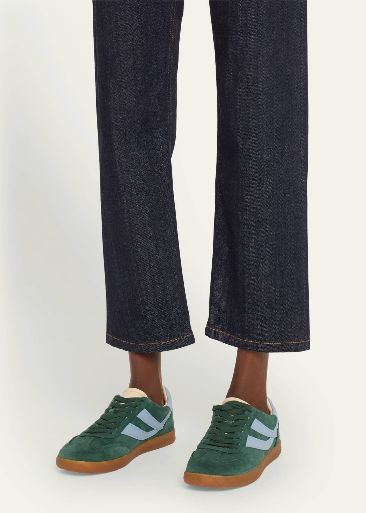 Vince Oasis Bicolor Leather Retro Sneakers Image 2 of 6