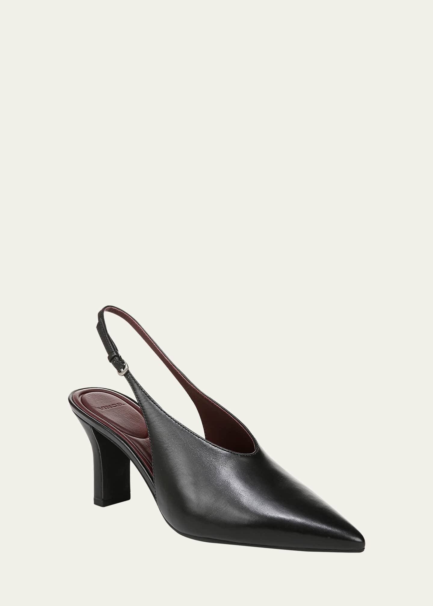 Vince Devi Smooth Leather Slingback Pumps Image 2 of 4