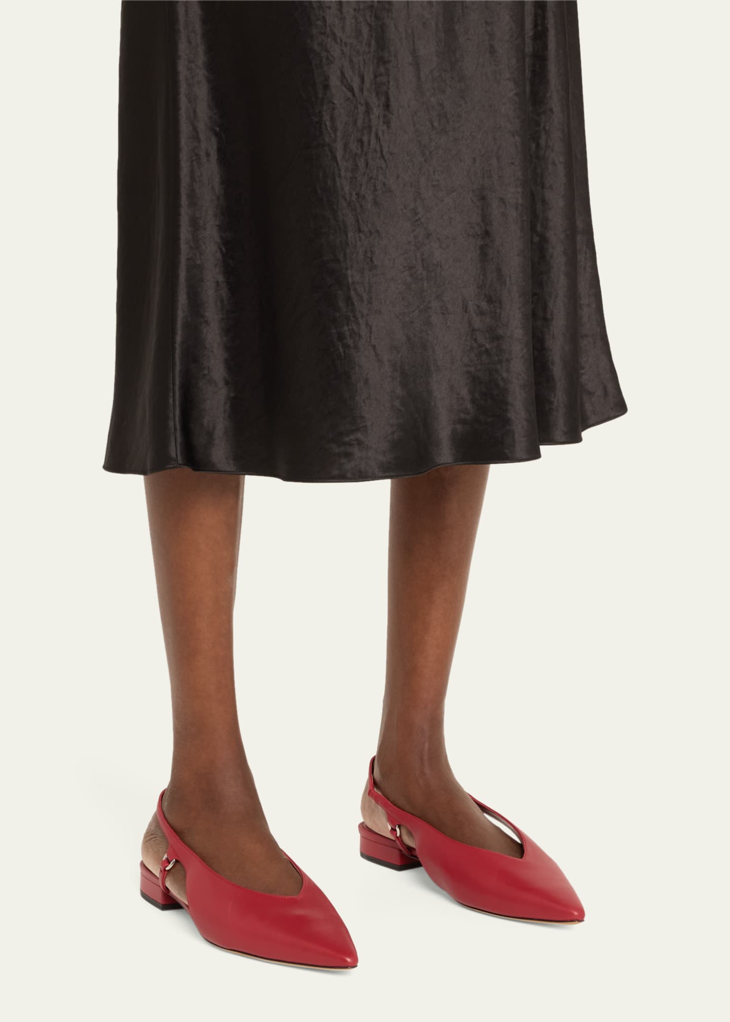 Vince Ines Leather Slingback Ballerina Flats Image 2 of 5
