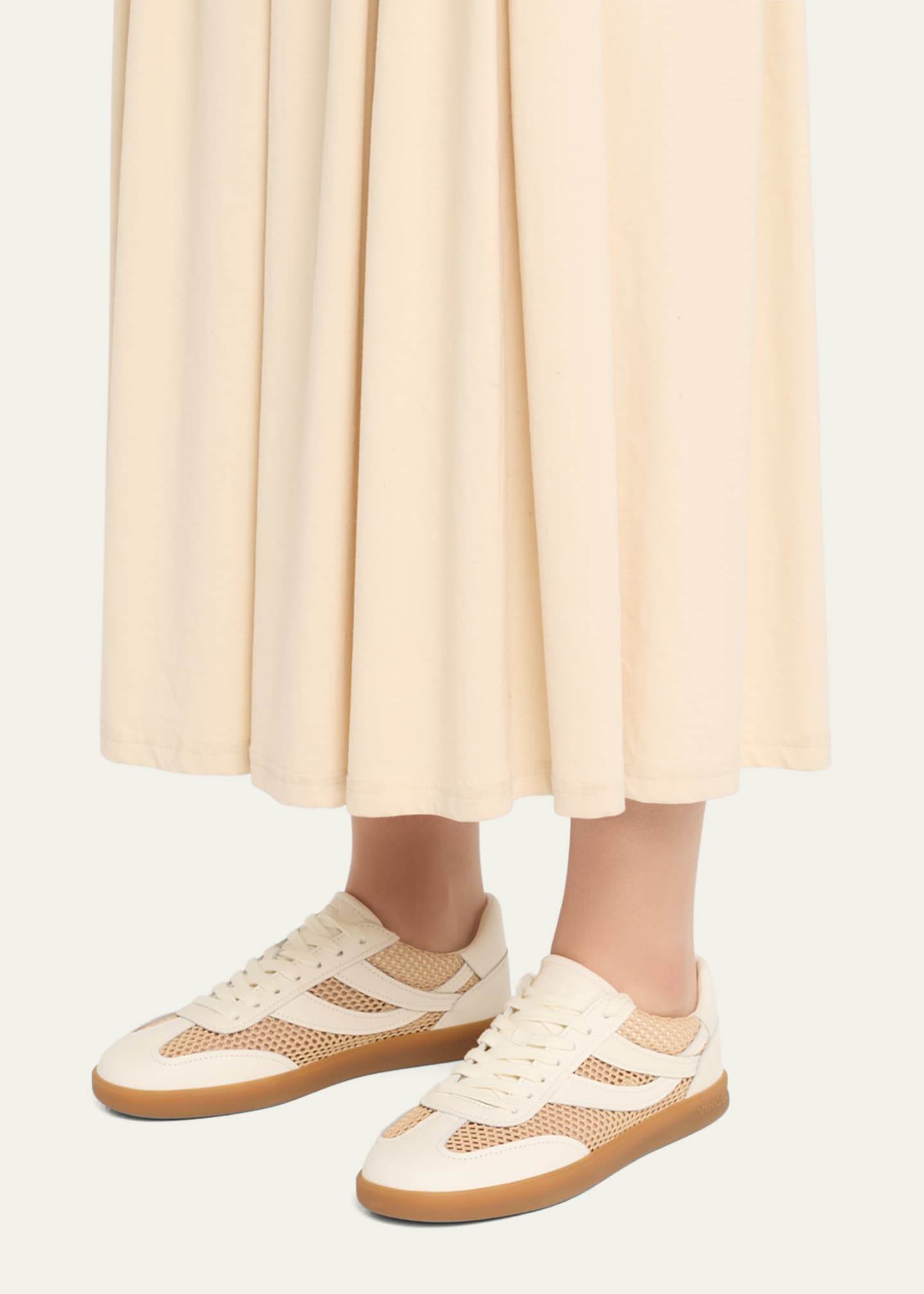 Vince Oasis Net Leather Low-Top Sneakers Image 2 of 6