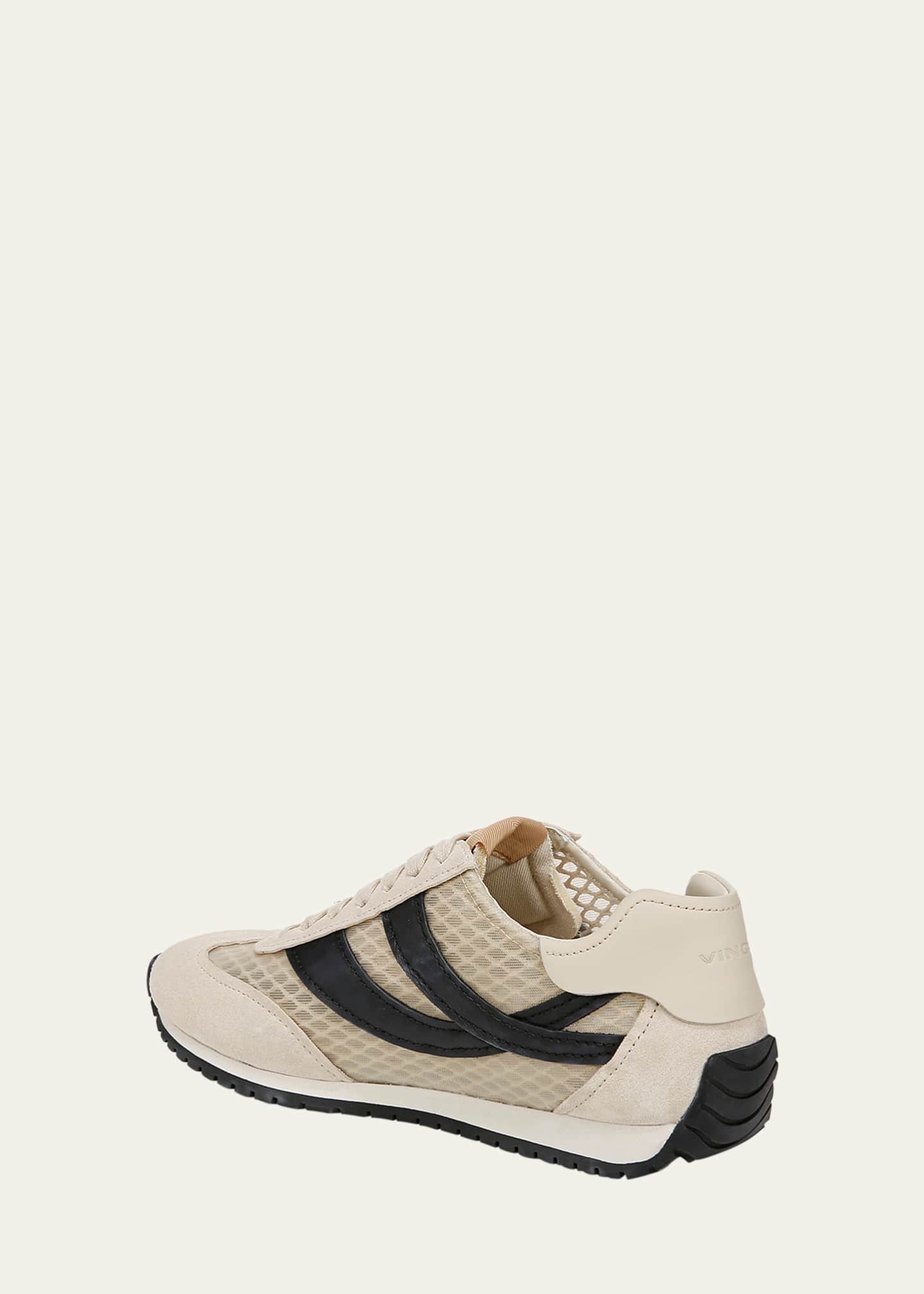 Vince Oasis Net Leather Low-Top Sneakers Image 3 of 5