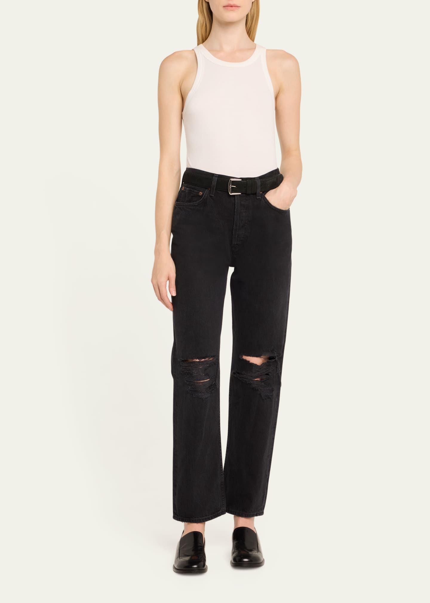 AGOLDE 90's Pinch Waist High-Rise Straight Jeans Image 2 of 5