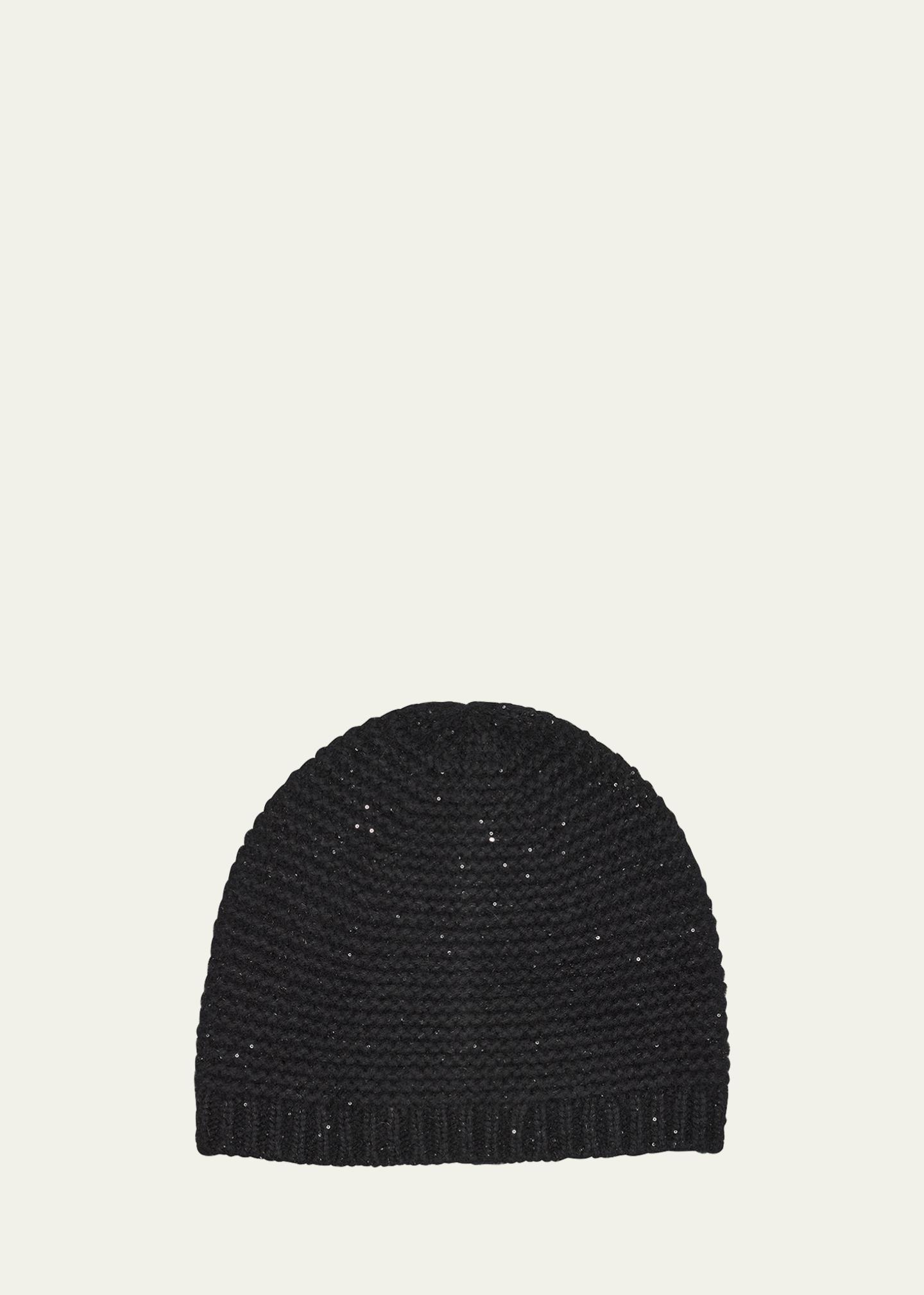 Sofia Cashmere Cashmere Blend Sequin Beanie - Bergdorf Goodman