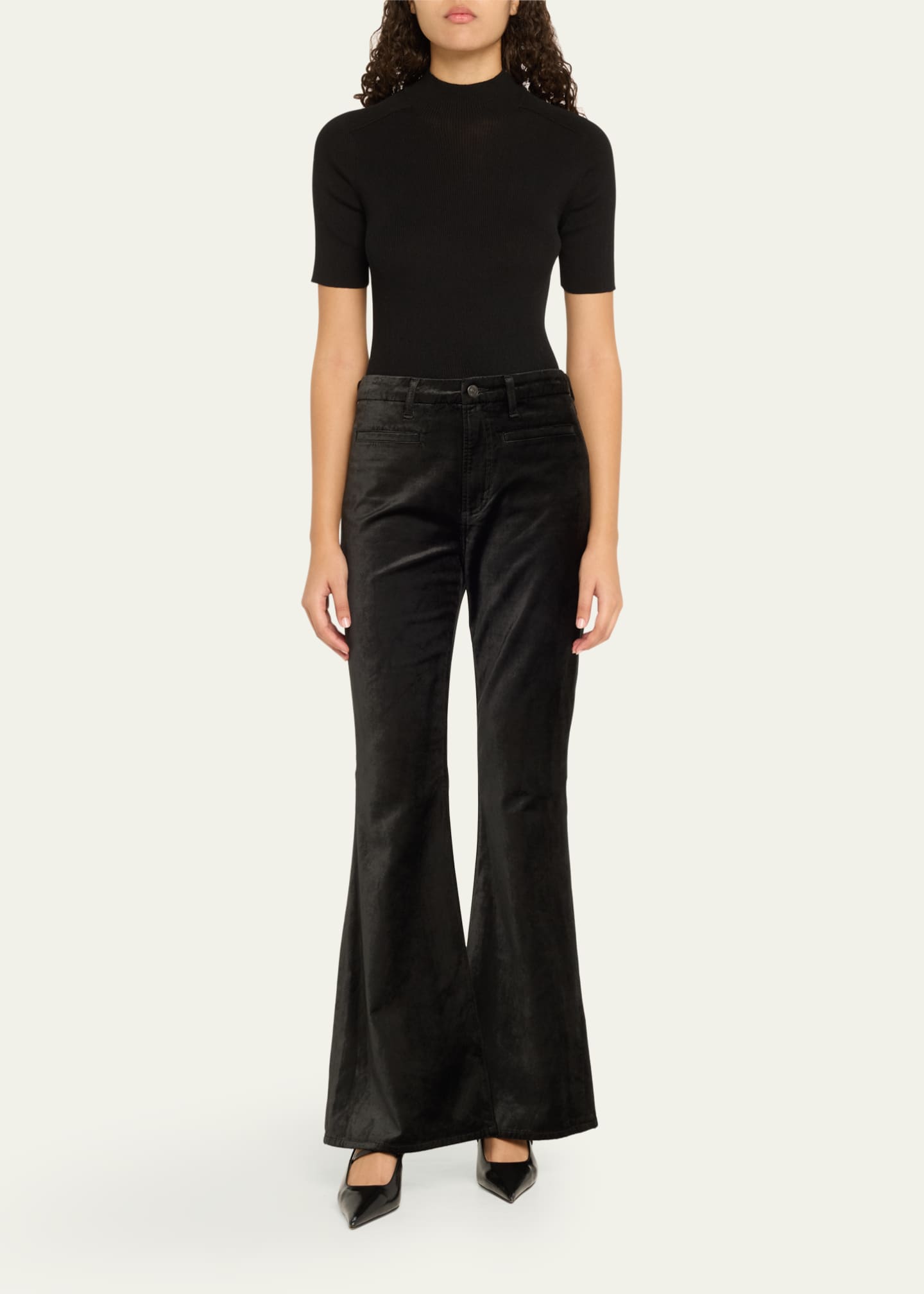 Citizens of Humanity Lilah Flare Velvet Jeans Image 2 of 5