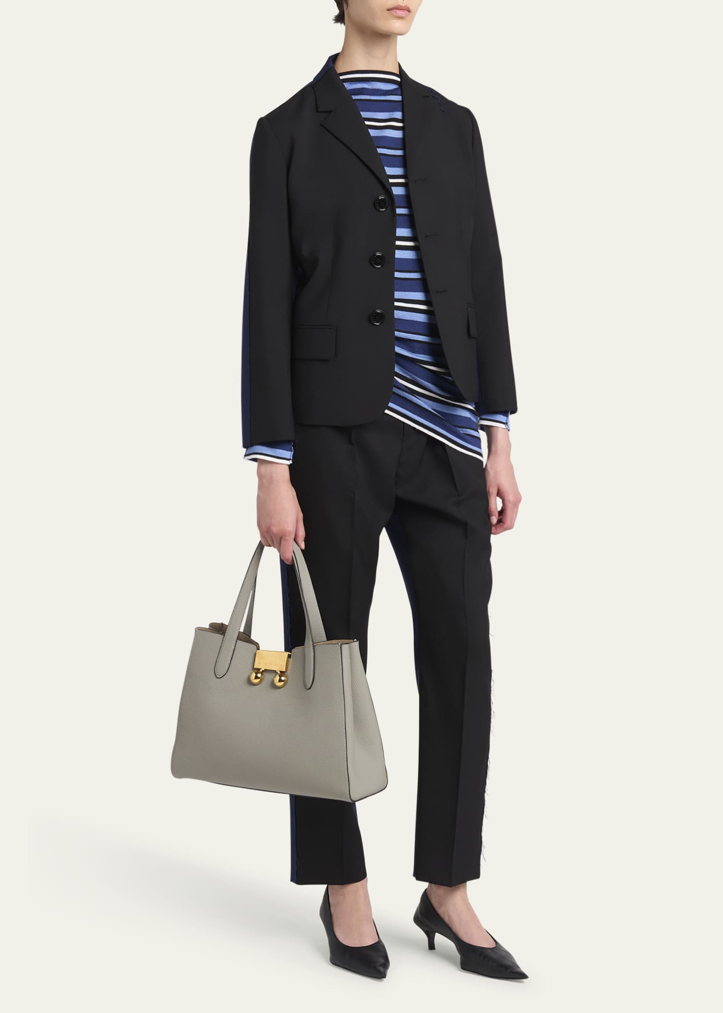 Marni Trunkaroo Small Calfskin Tote Bag Image 5 of 5