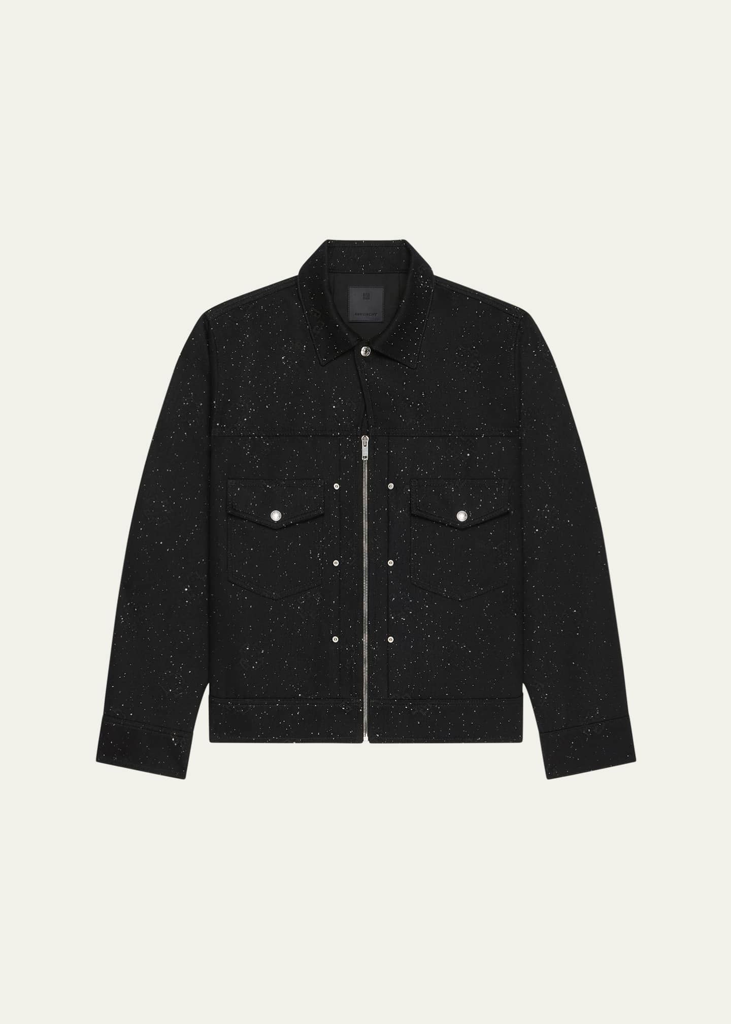 Givenchy Men's 4G Sequined Denim Work Jacket Image 1 of 2