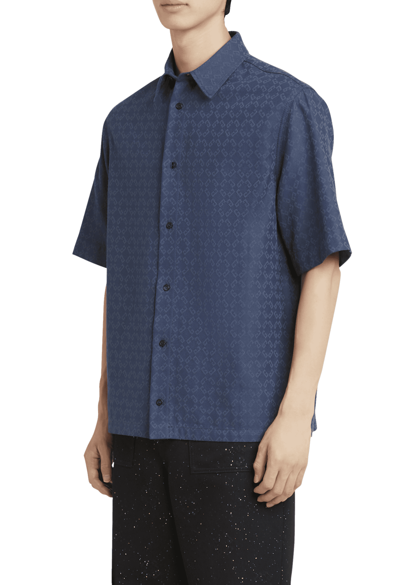 Givenchy Men's Monogram Jacquard Denim Shirt Image 4 of 5