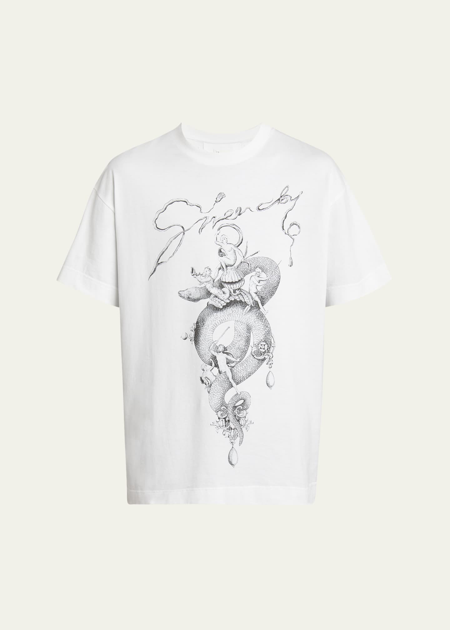 Givenchy Men's Jersey CNY Snake-Print T-Shirt Image 1 of 5