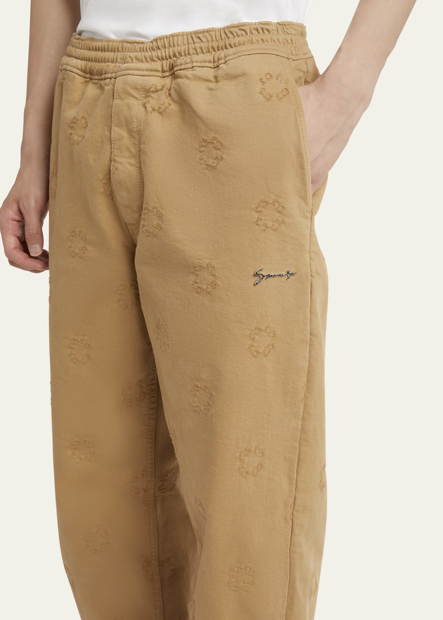 Givenchy Men's Felpa-Effect Monogram Denim Pants Image 5 of 5