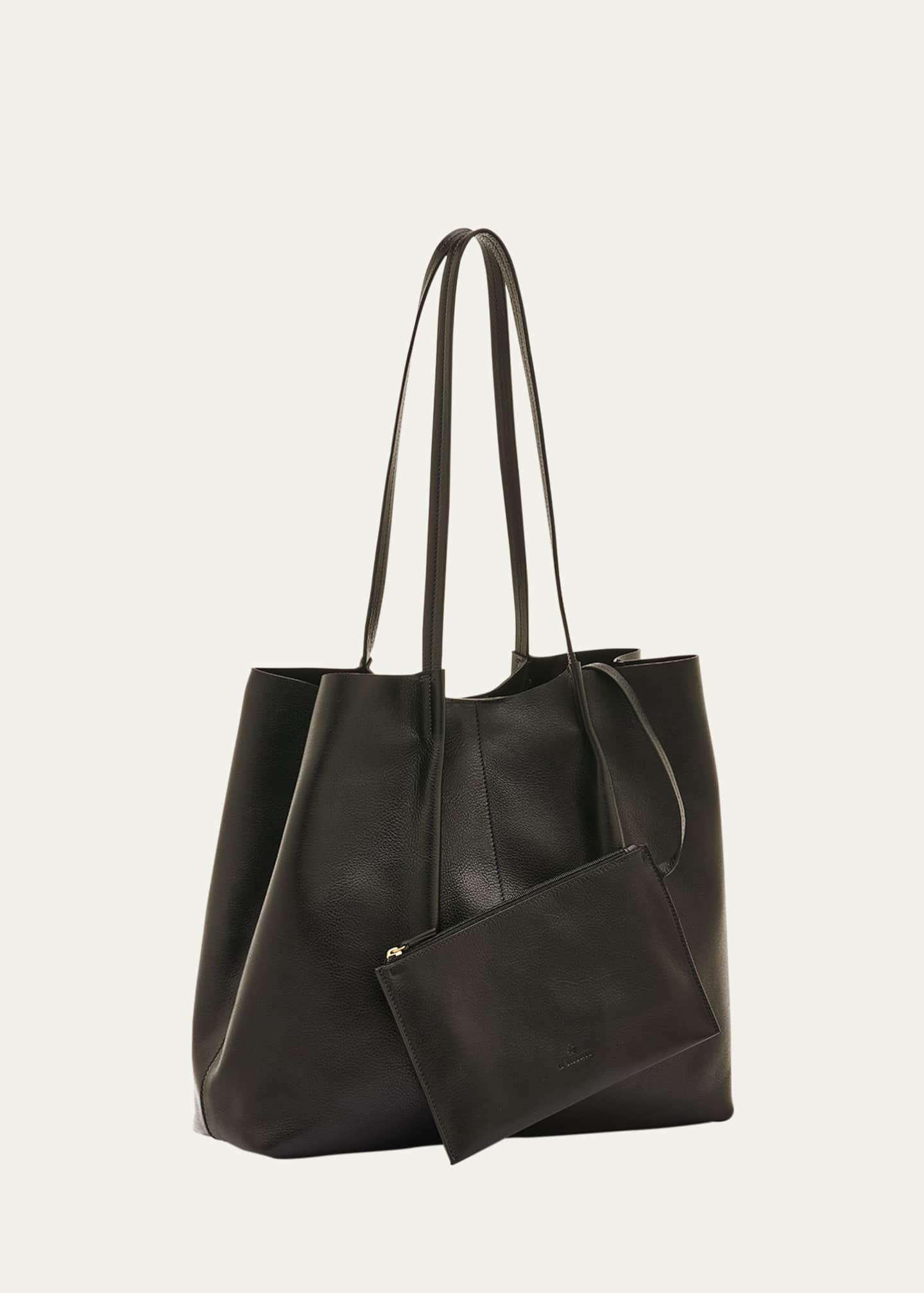 Nina Pleated Leather Tote Bag