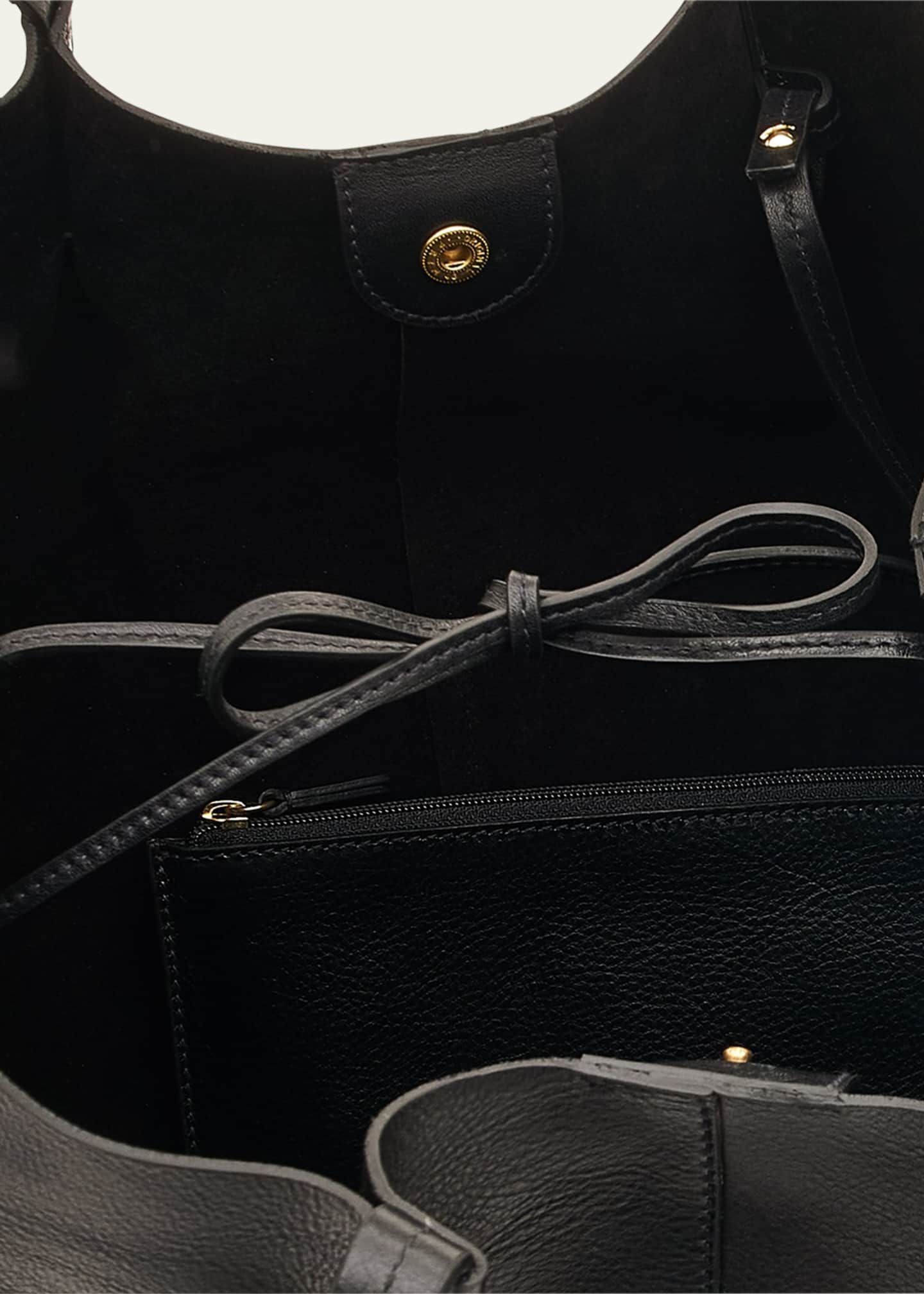 Nina Pleated Leather Tote Bag