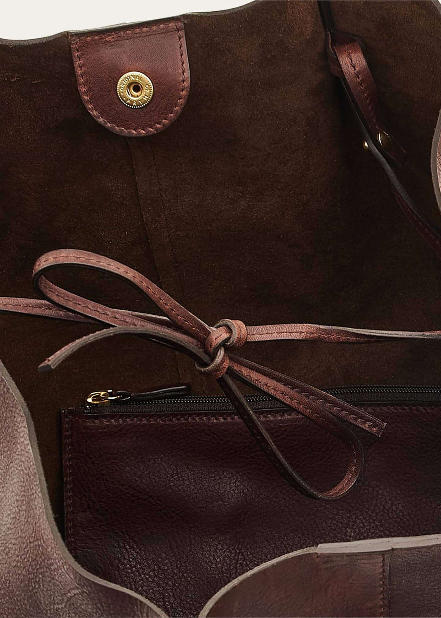 Il Bisonte Nina Pleated Leather Tote Bag Image 4 of 4