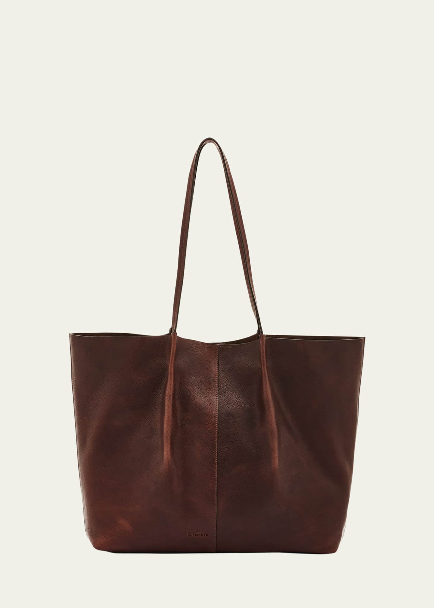 Il Bisonte Nina Pleated Leather Tote Bag Image 1 of 4