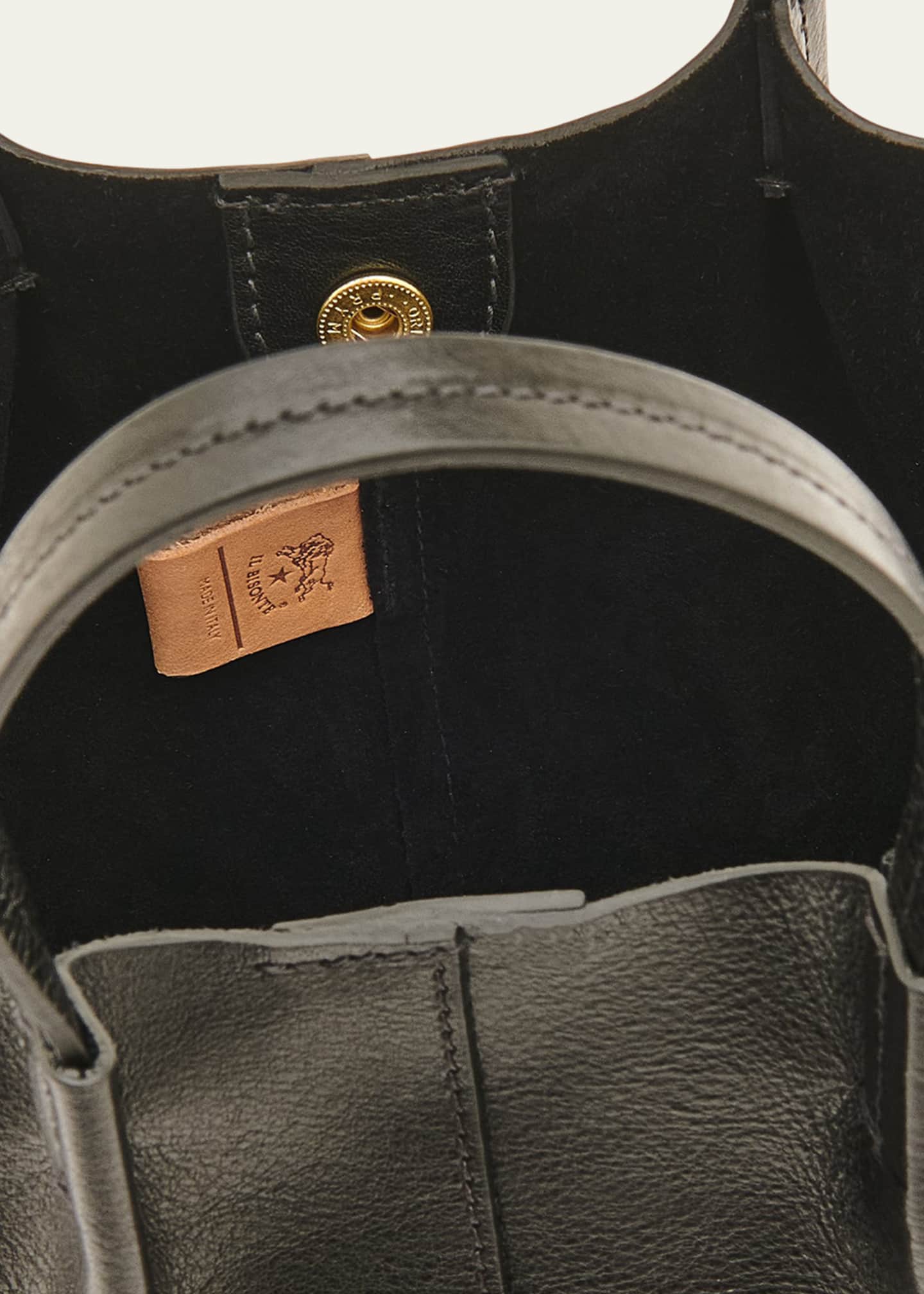 Il Bisonte Nina Small Pleated Leather Tote Bag Image 4 of 4
