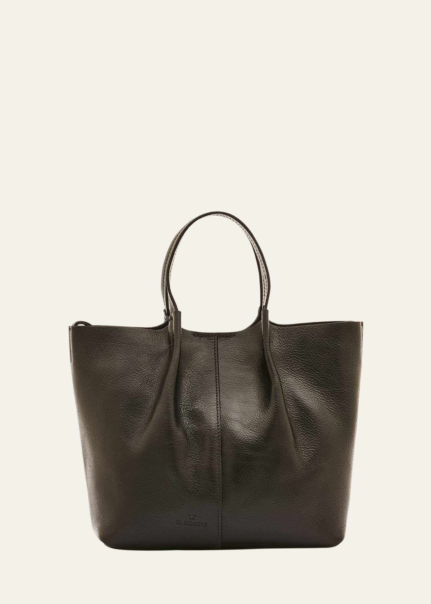 Il Bisonte Nina Small Pleated Leather Tote Bag Image 1 of 4