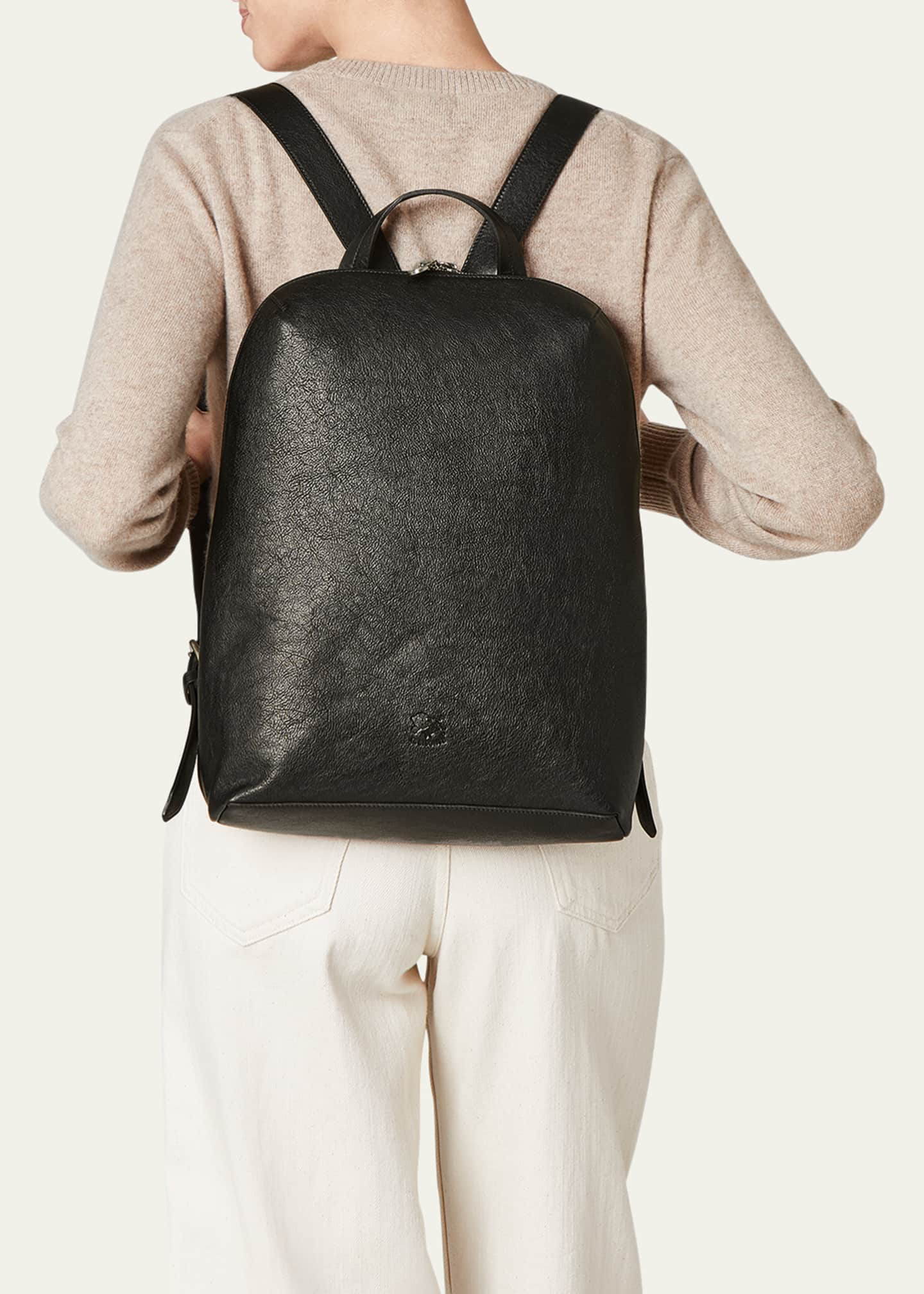 Il Bisonte Duccio Zip Calf Leather Backpack Image 2 of 5