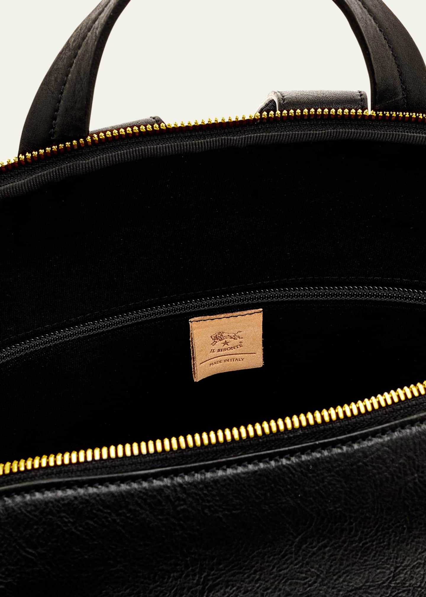 Il Bisonte Duccio Zip Calf Leather Backpack Image 4 of 5