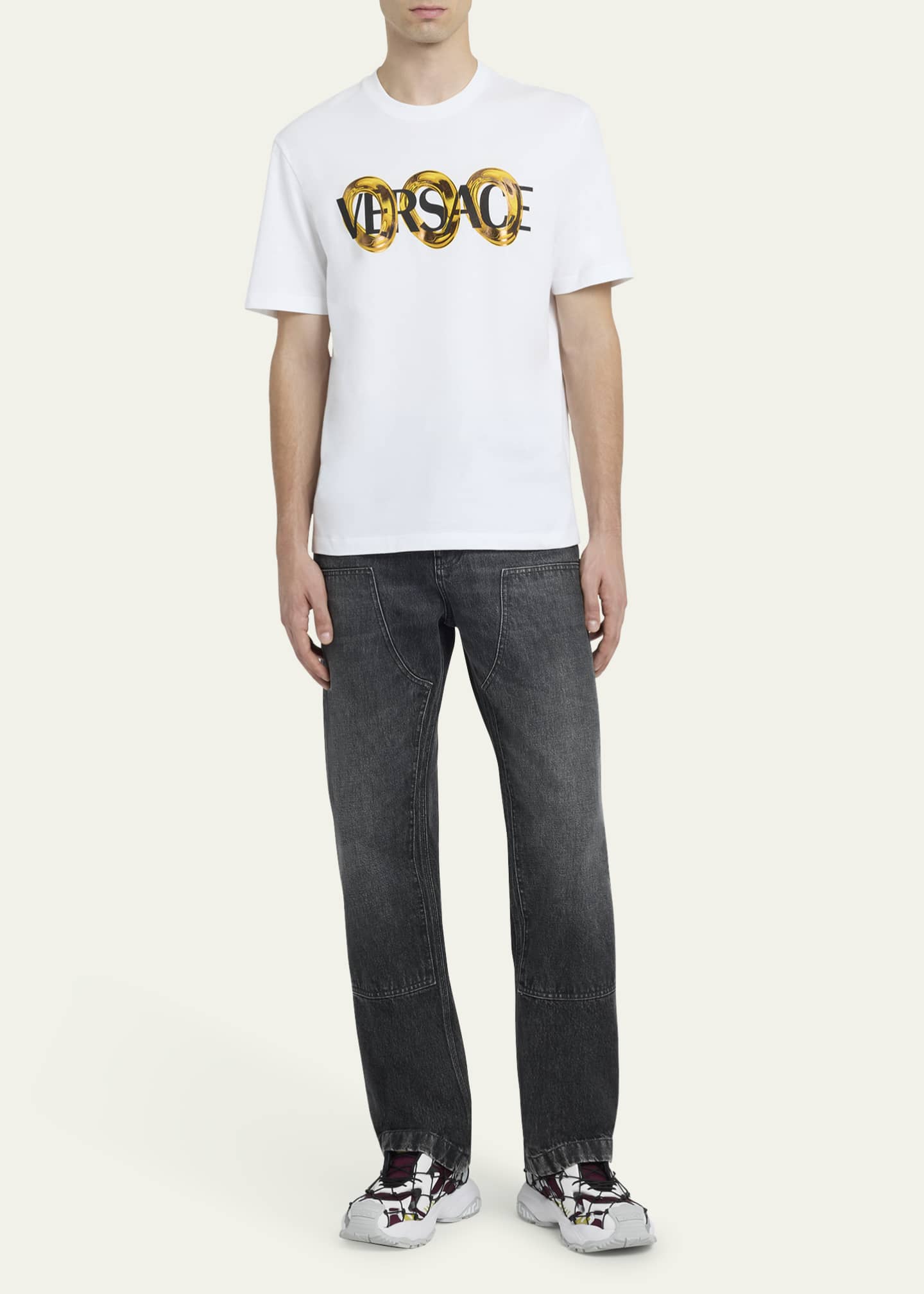 Versace Men's Chain Logo T-Shirt Image 2 of 5
