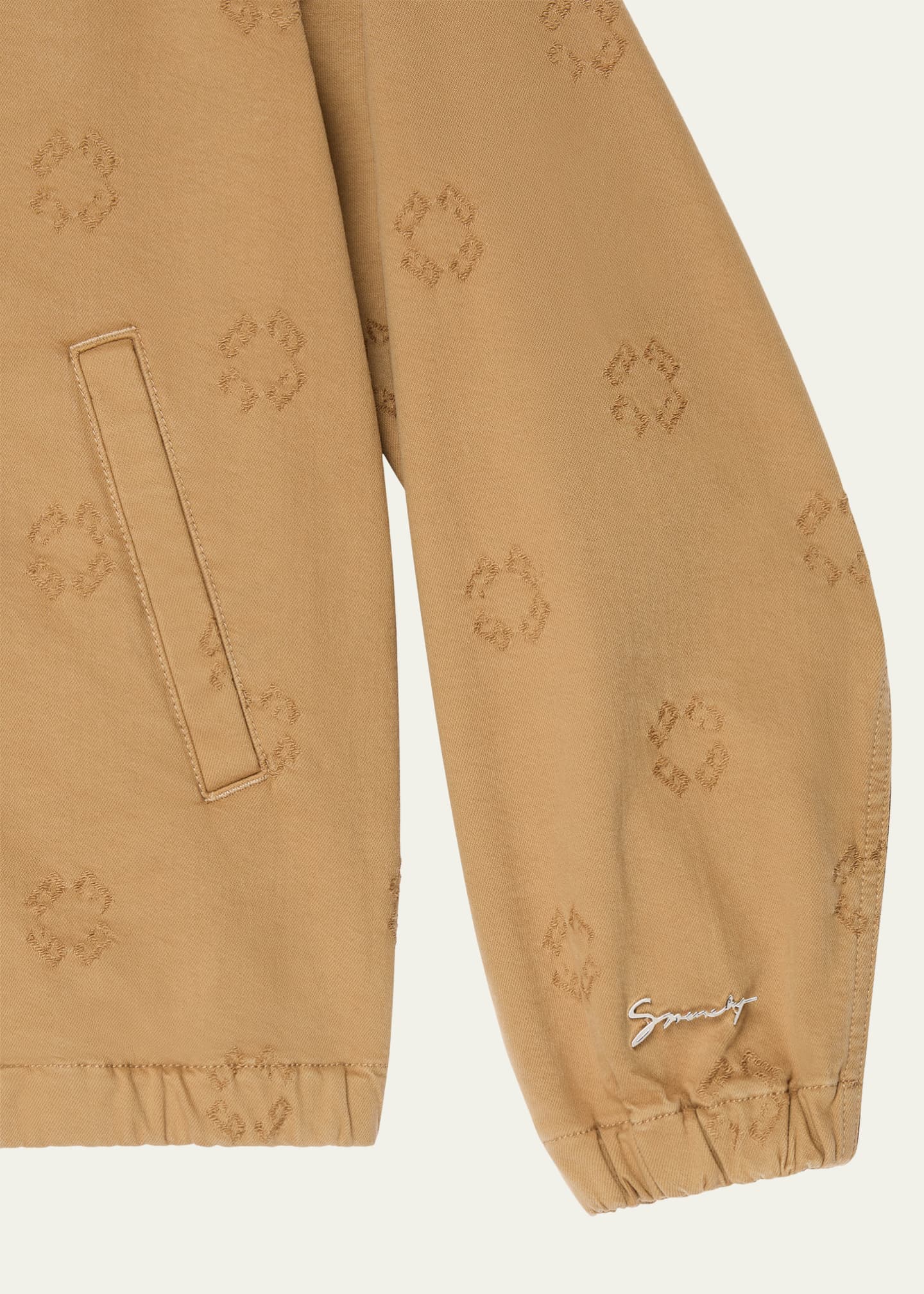 Givenchy Men's Hooded Monogram Denim Jacket Image 2 of 2