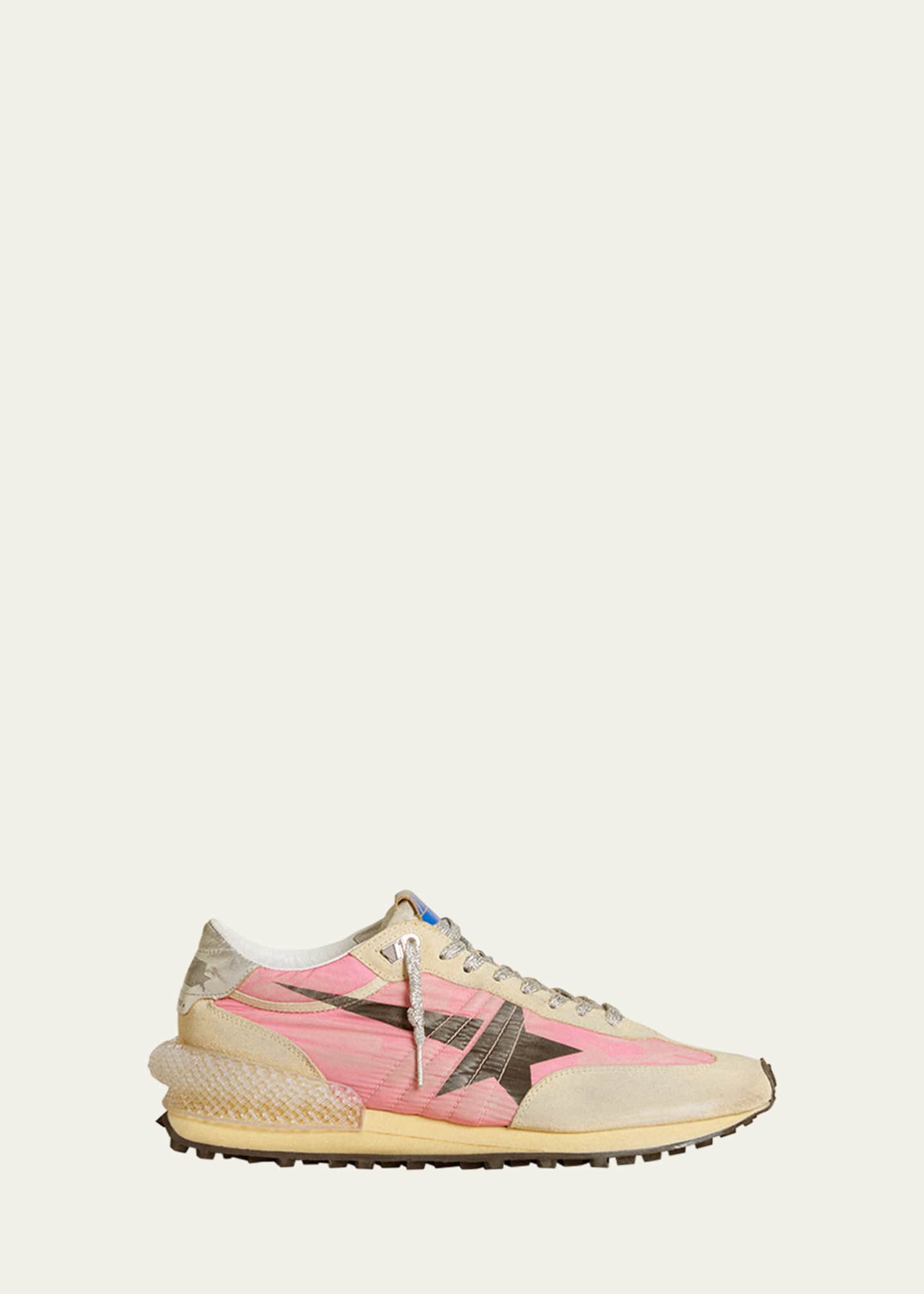 Golden Goose Running Marathon Suede Nylon Sneakers