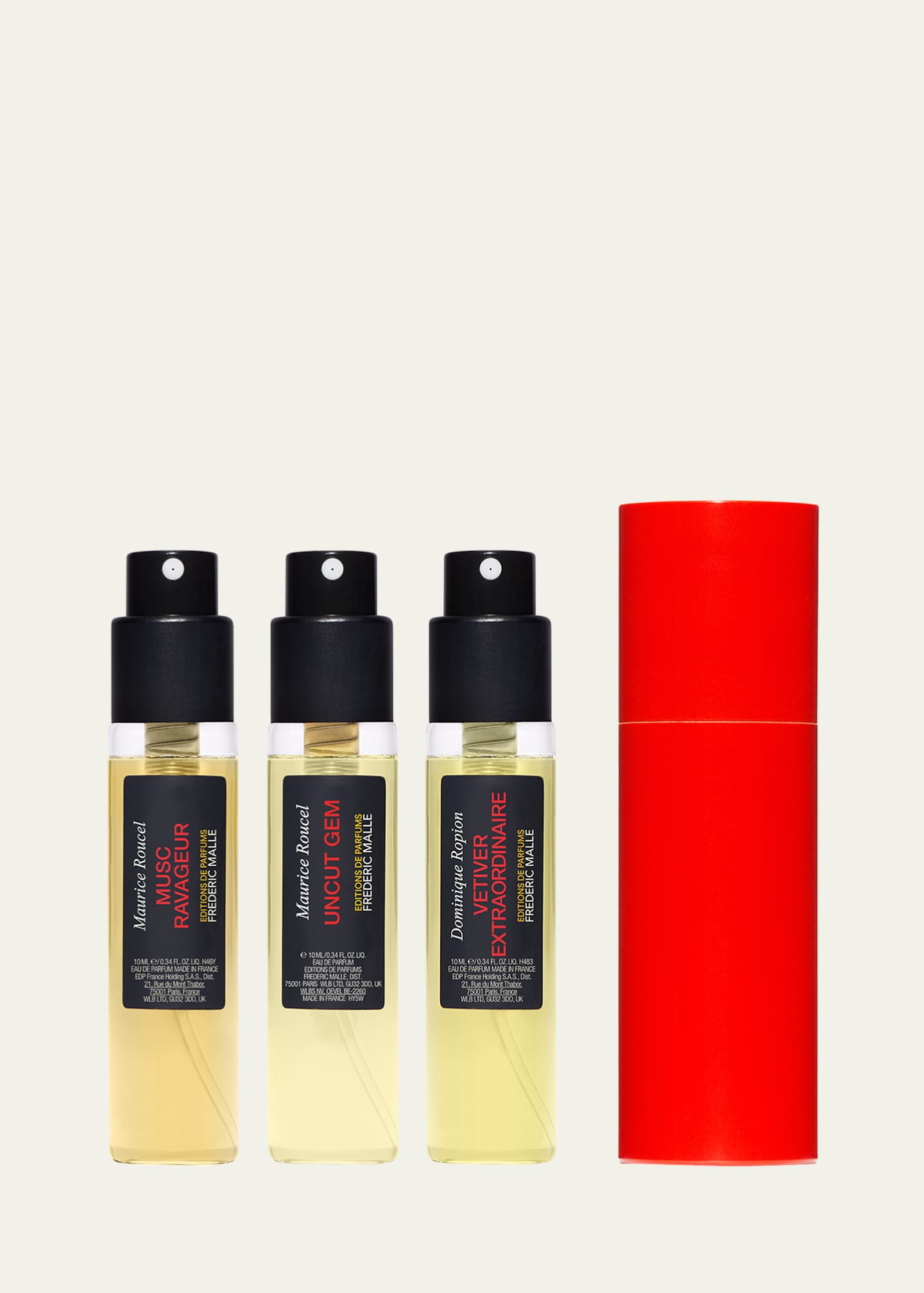 Editions de Parfums Frederic Malle Limited Edition Vibrant & Warm Perfum Travel Gift Set with Case, 3 x 0.34 oz. Image 1 of 2