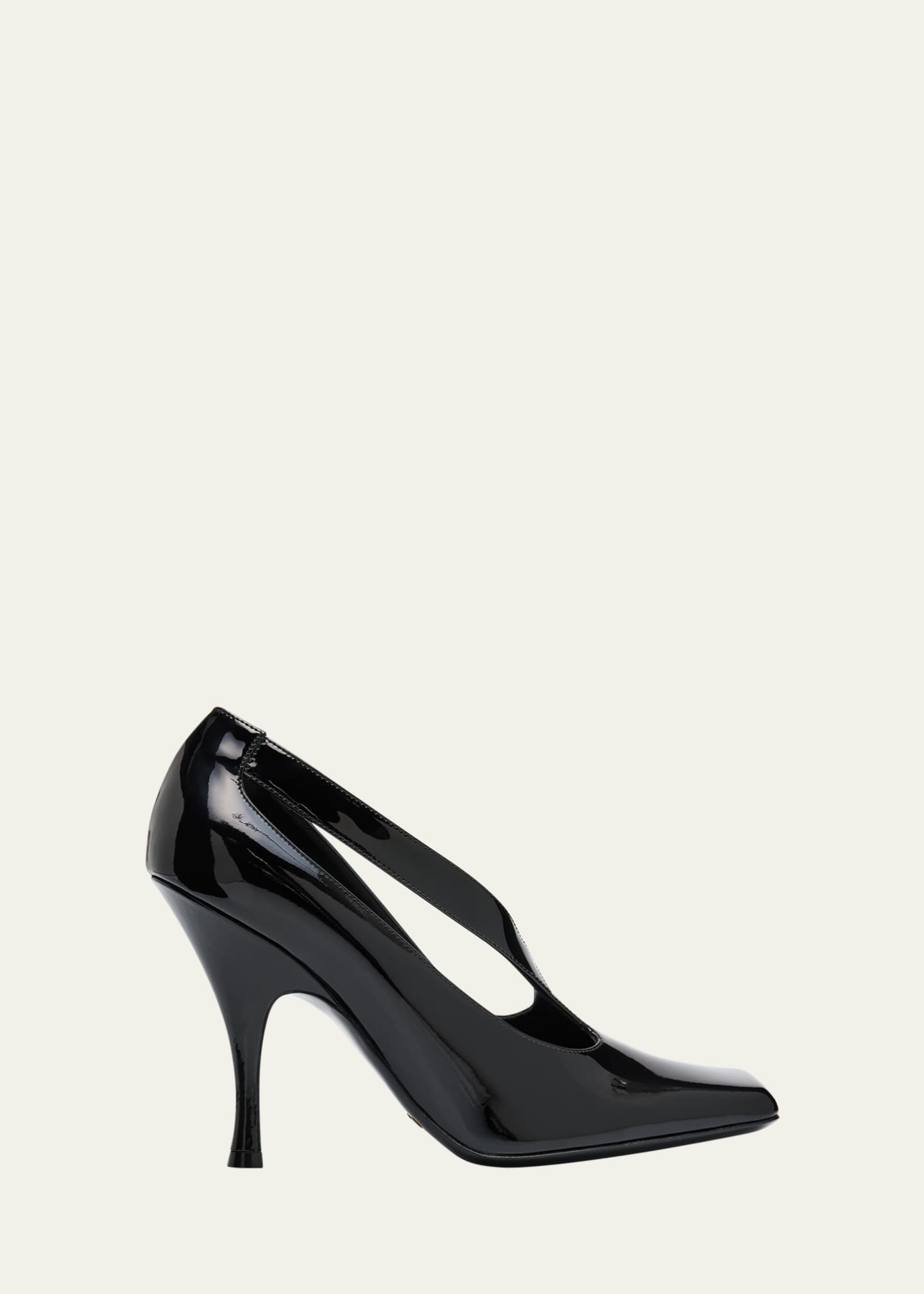 Khaite Eva Patent Asymmetrical Pumps